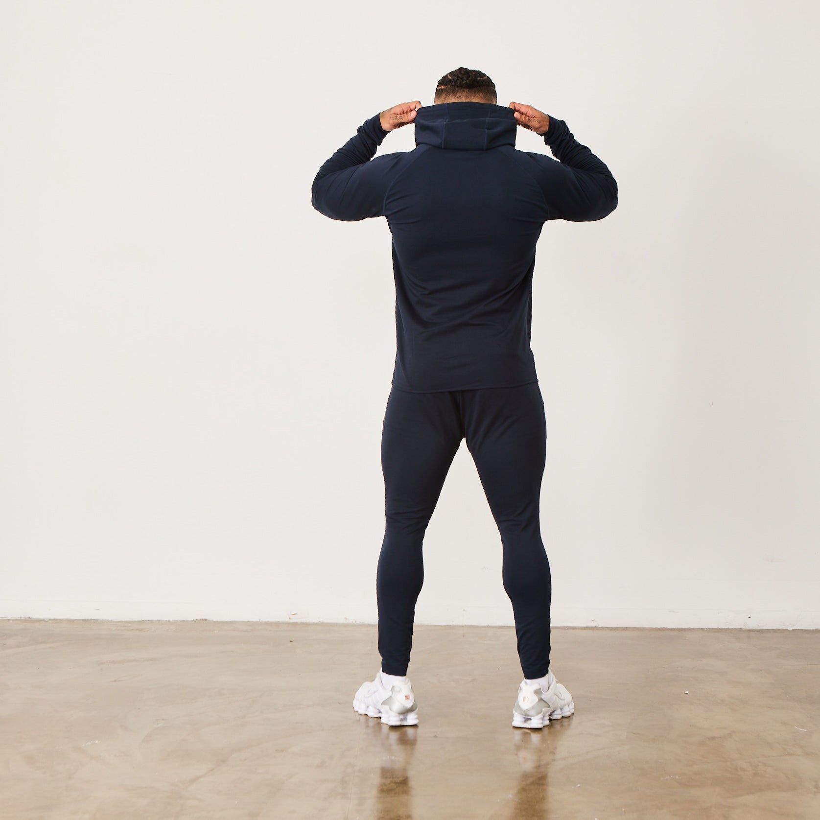 Vanquish Eclipse V2 Navy Blue Full Zip Front Hoodie - Vanquish Fitness