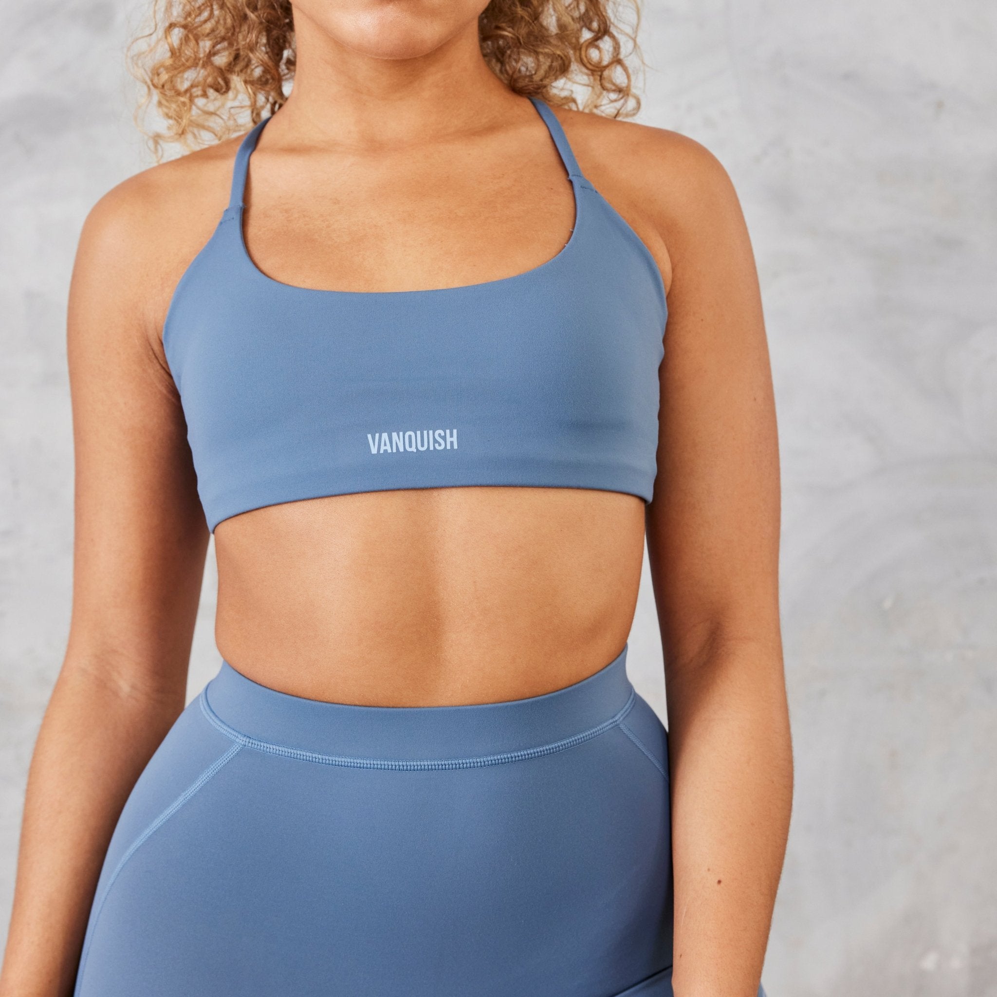 Vanquish Enhance Blue Backless Bra - Vanquish Fitness