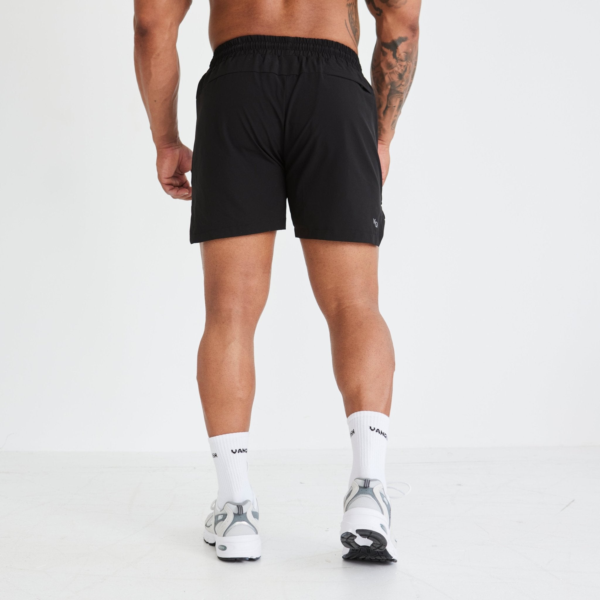 Vanquish Essential Black Performance 4" Shorts - Vanquish Fitness