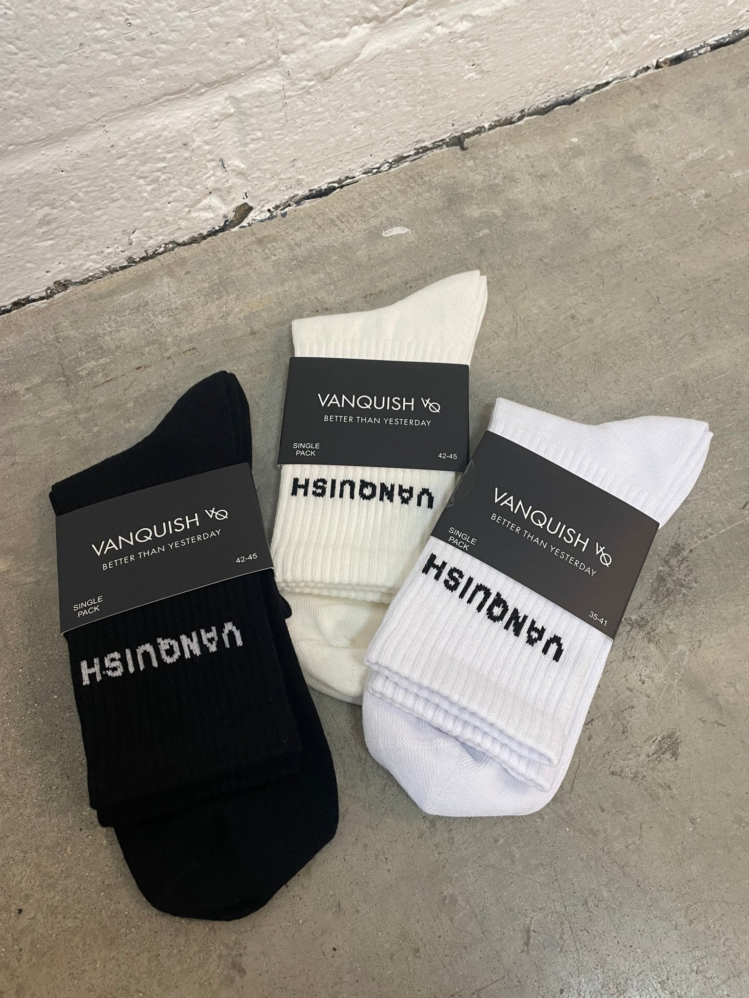 Vanquish Essential Black Socks - Vanquish Fitness