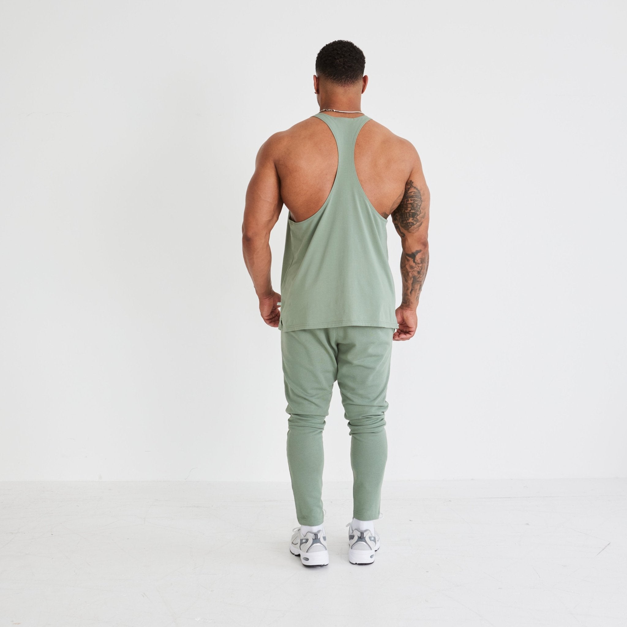 Vanquish Essential Green Regular Fit Stringer Vest - Vanquish Fitness