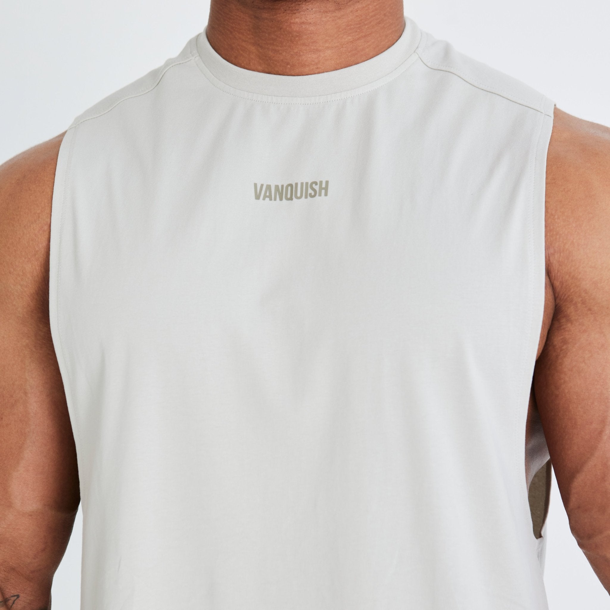 Vanquish Essential Stone Oversized Sleeveless T Shirt - Vanquish Fitness