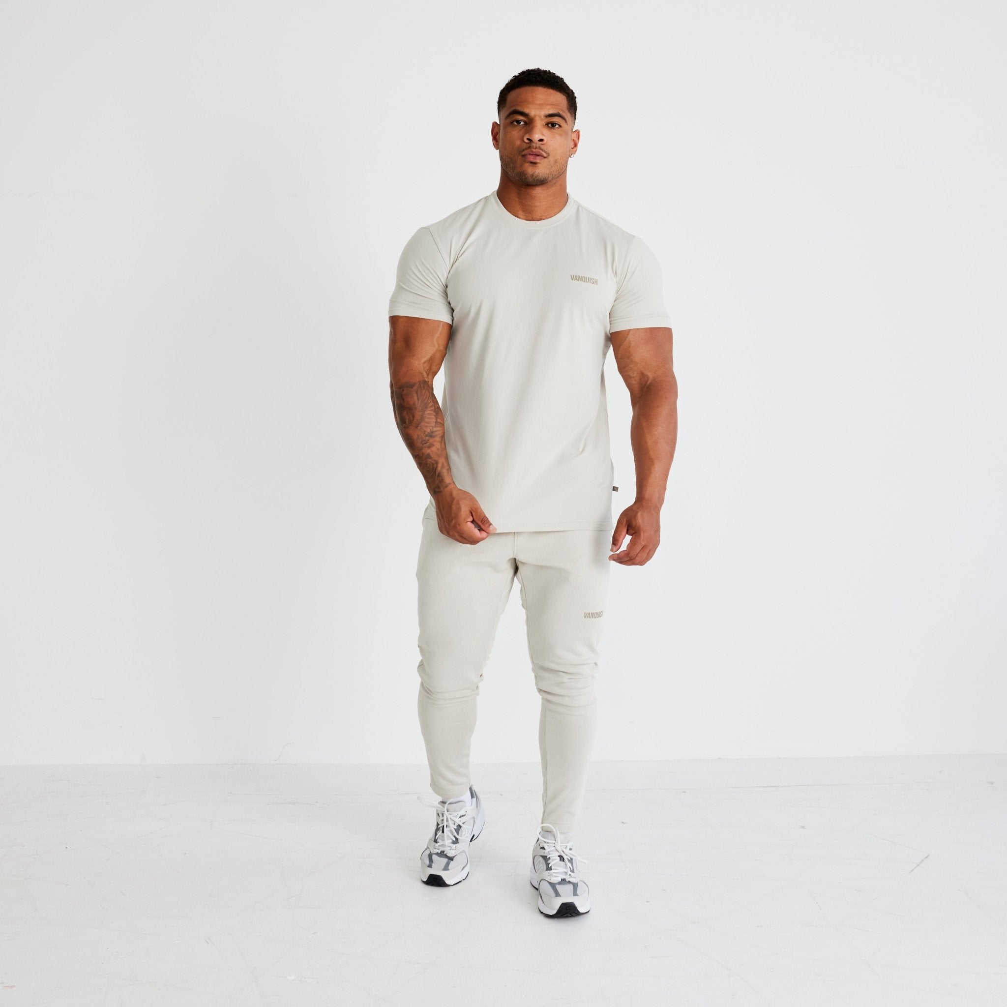 Vanquish Essential Stone Slim Fit Short Sleeve T Shirt - Vanquish Fitness