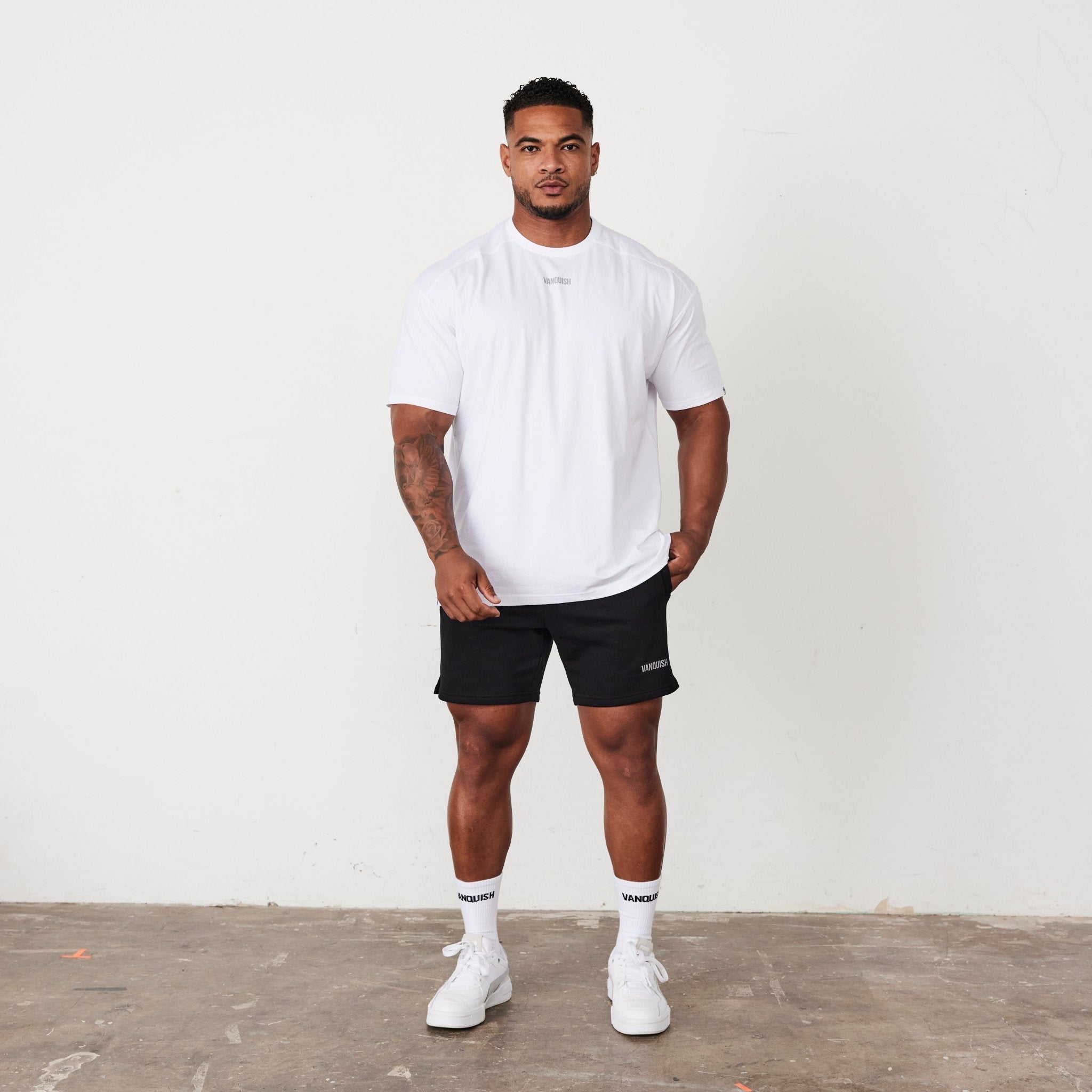 Vanquish Essential White Oversized T Shirt - Vanquish Fitness