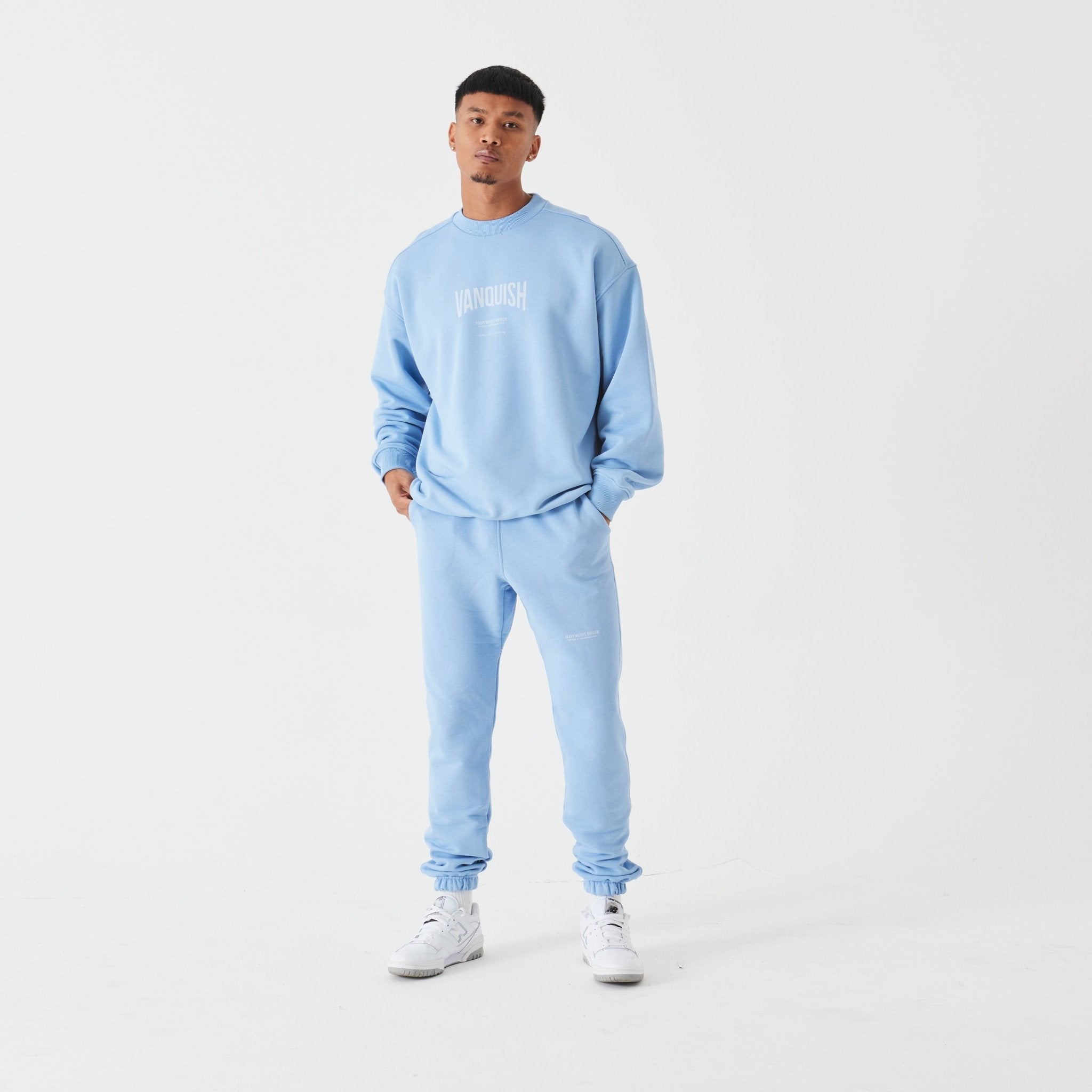 Vanquish Heavyweight Division Blue Tapered Sweatpants - Vanquish Fitness