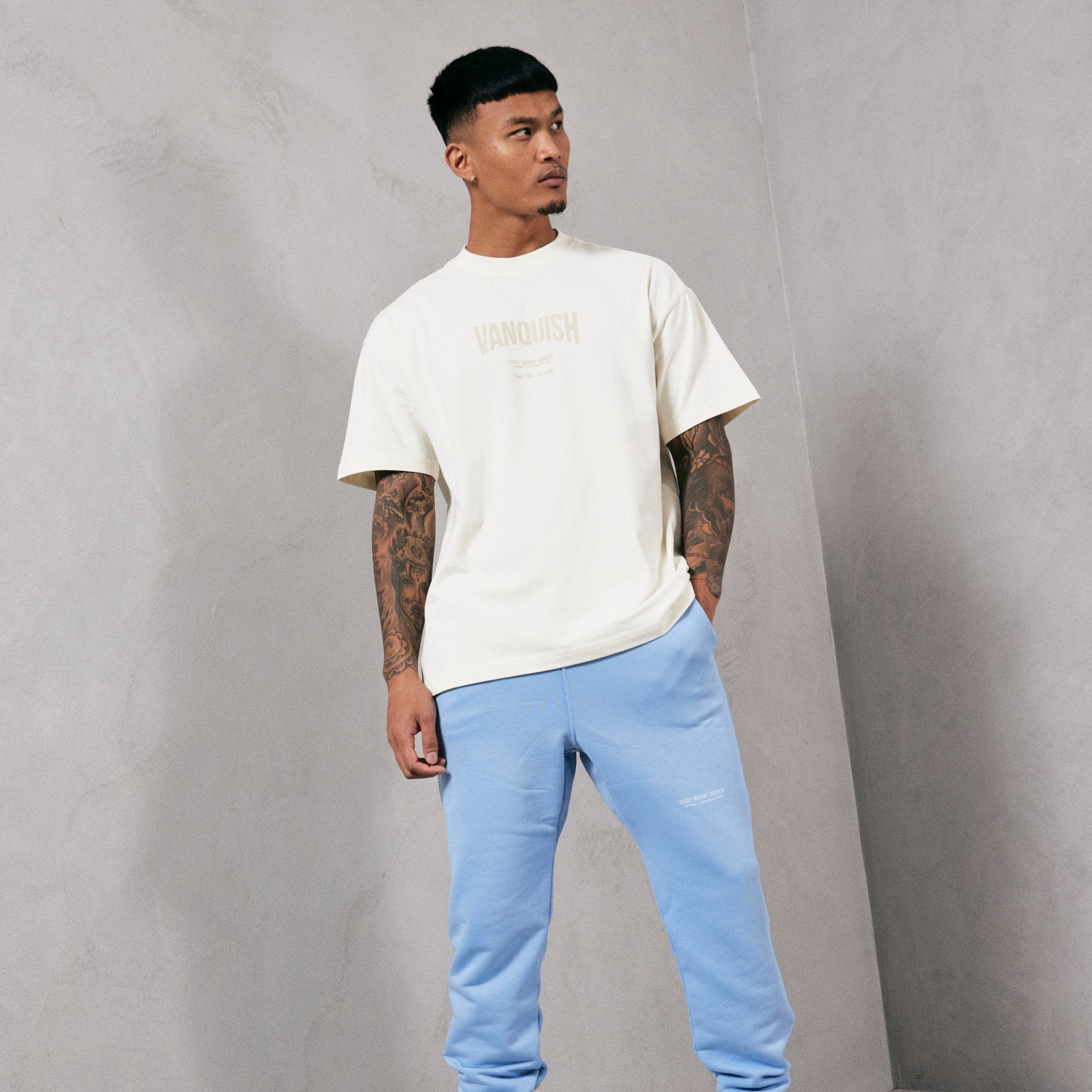 Vanquish Heavyweight Division Blue Tapered Sweatpants - Vanquish Fitness