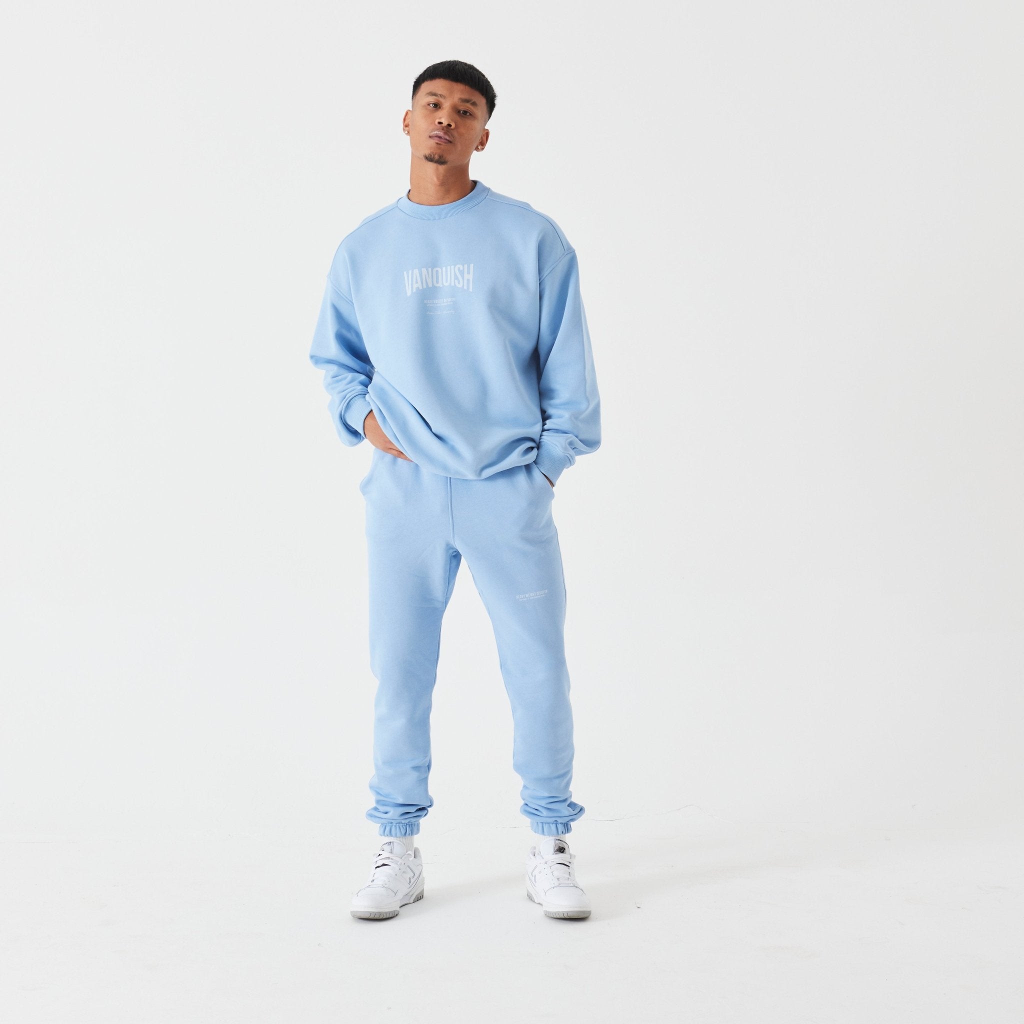 Vanquish Heavyweight Division Blue Tapered Sweatpants - Vanquish Fitness
