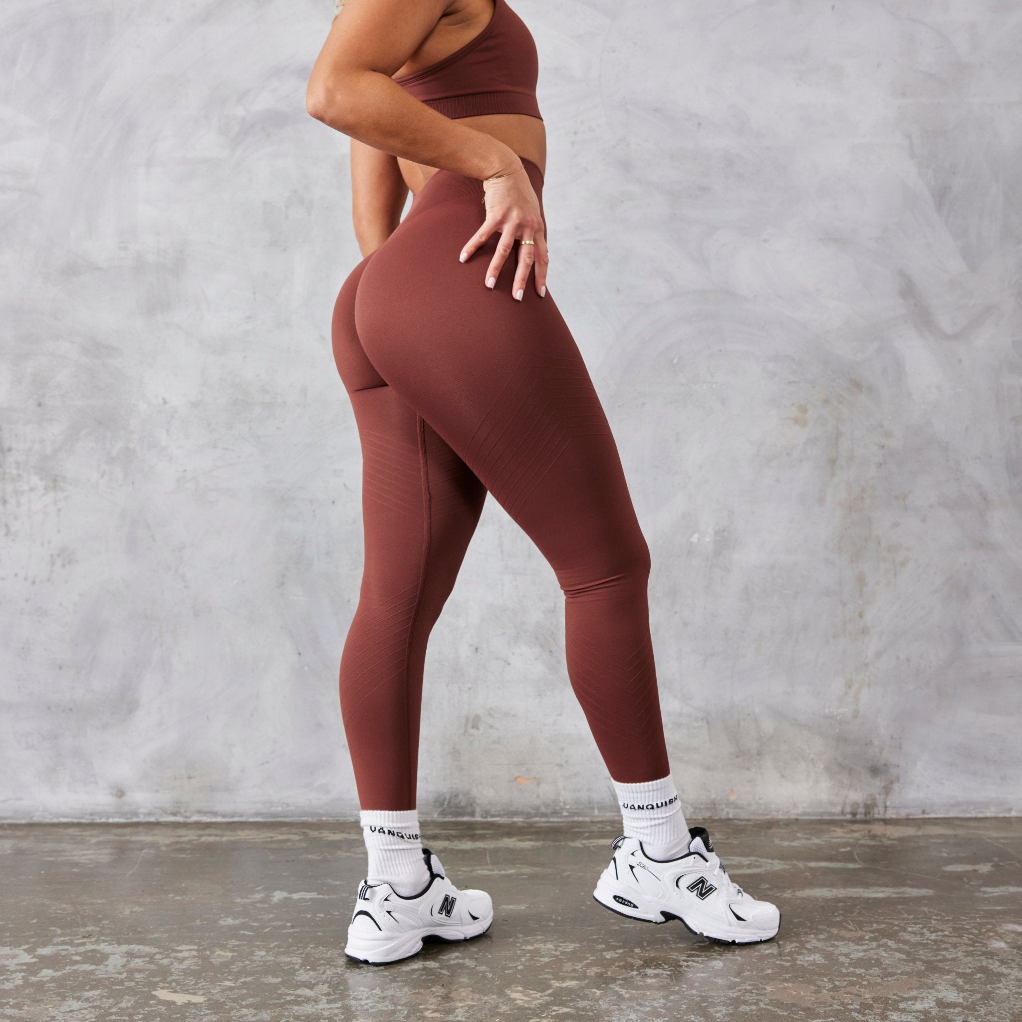 Vanquish Neutral V2 Seamless Brown Legging - Vanquish Fitness