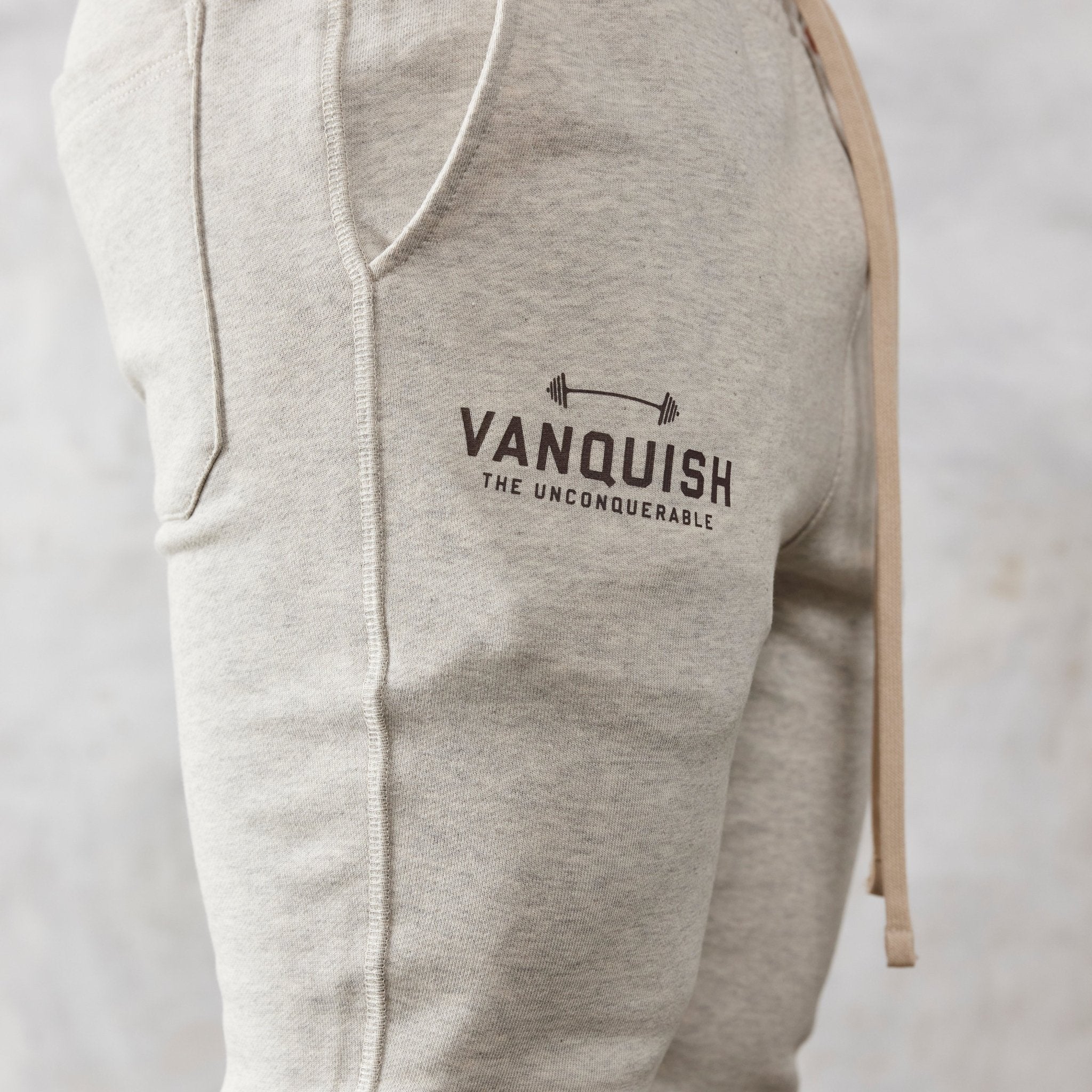 Vanquish Oat Marl Unconquerable Tapered Sweatpants - Vanquish Fitness