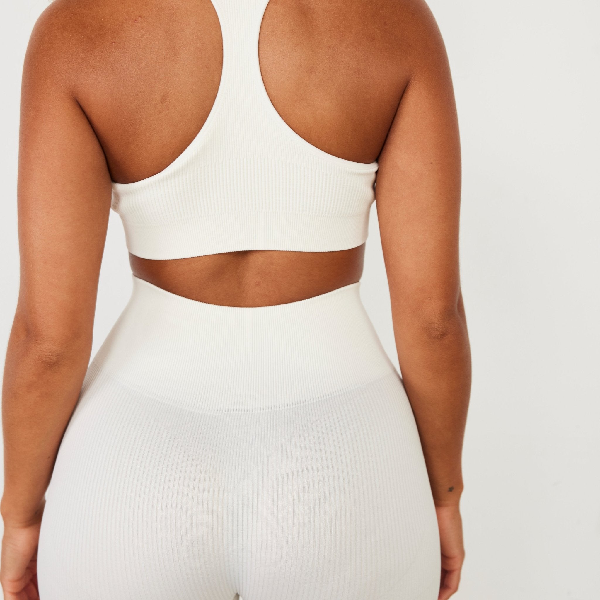 Vanquish Ribbed Seamless Marshmallow Racer Back Bra - Vanquish Fitness