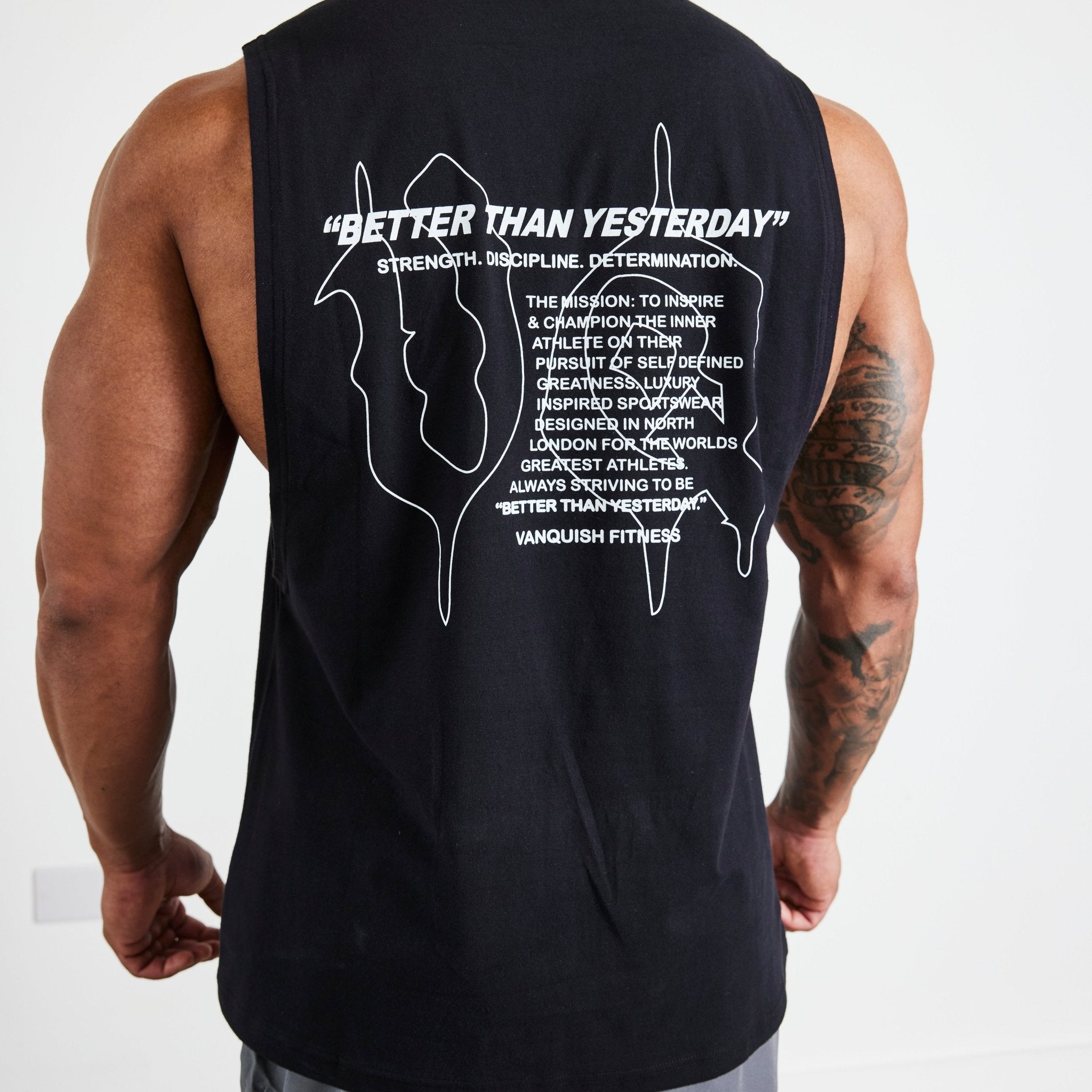 Vanquish TSP Black Determination Sleeveless T Shirt - Vanquish Fitness