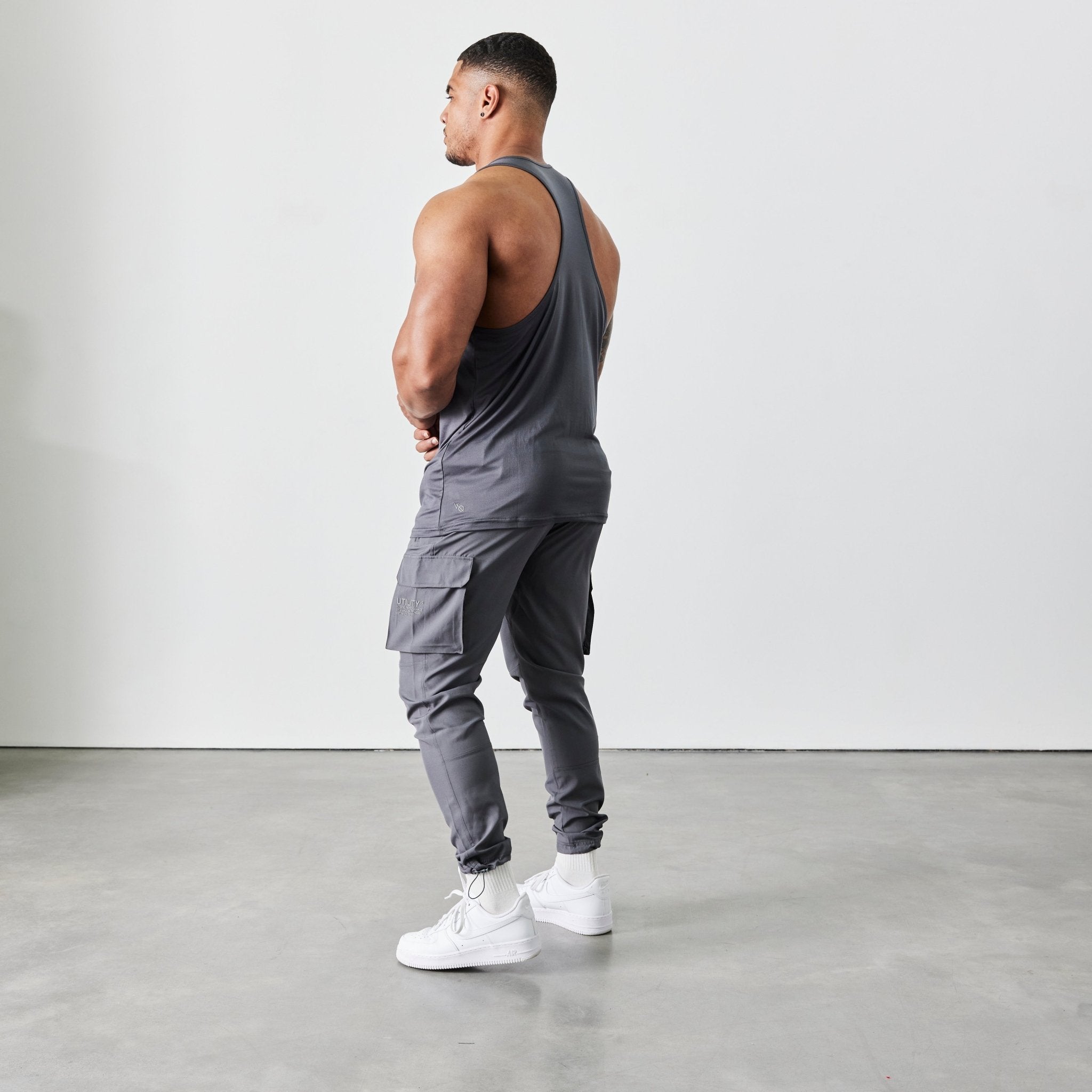 Vanquish Utility V2 Grey Tapered Cargo Pants - Vanquish Fitness