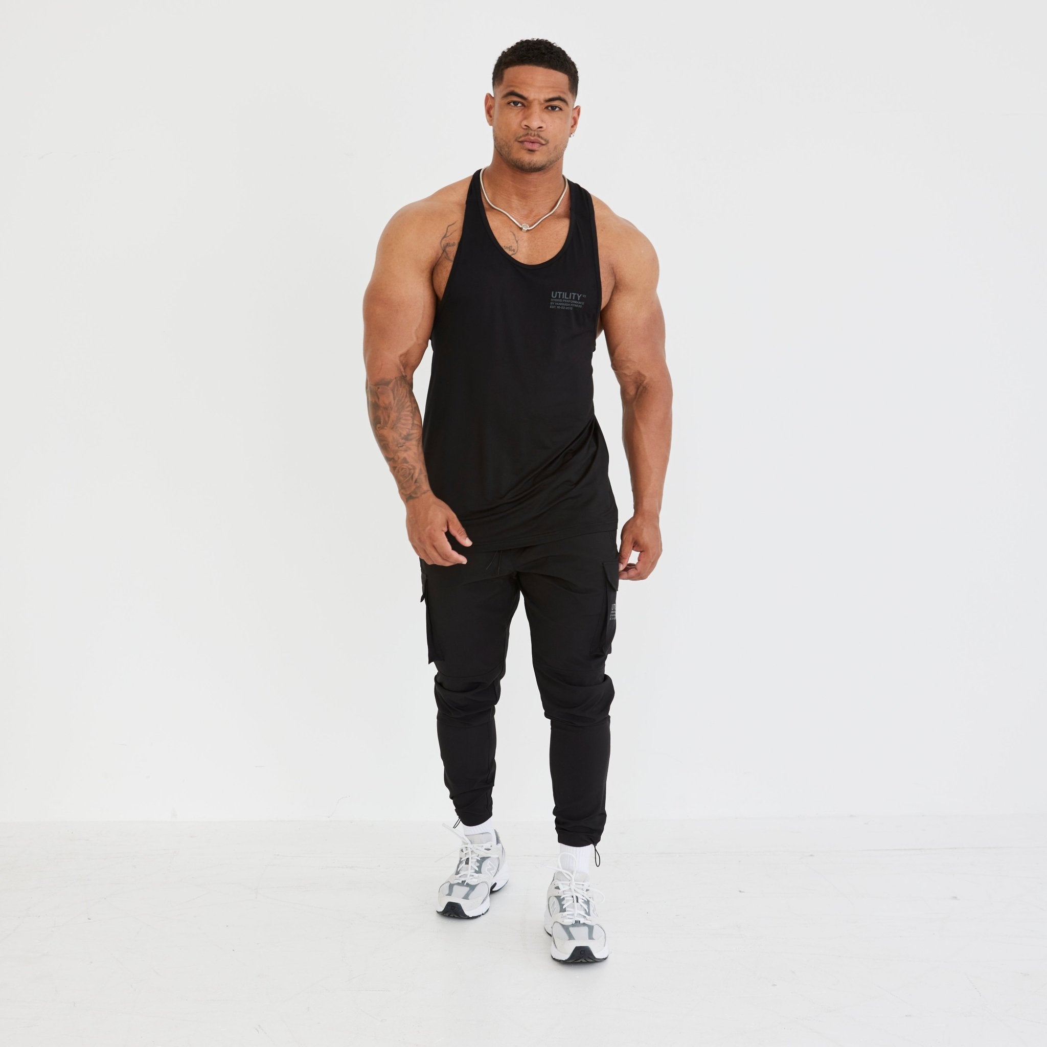 Vanquish Utility V3 Black Tapered Cargo Pants - Vanquish Fitness
