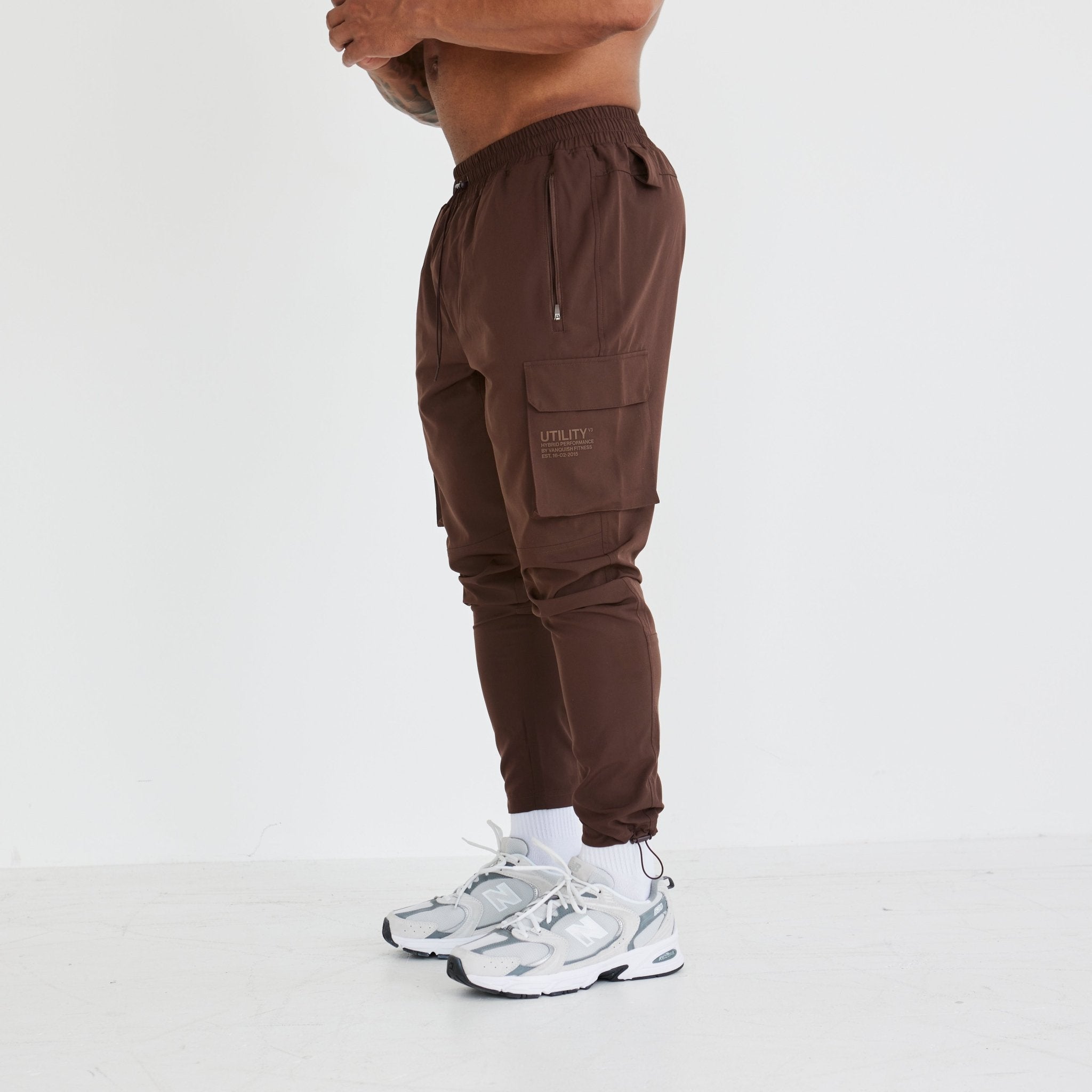 Vanquish Utility V3 Brown Tapered Cargo Pants - Vanquish Fitness