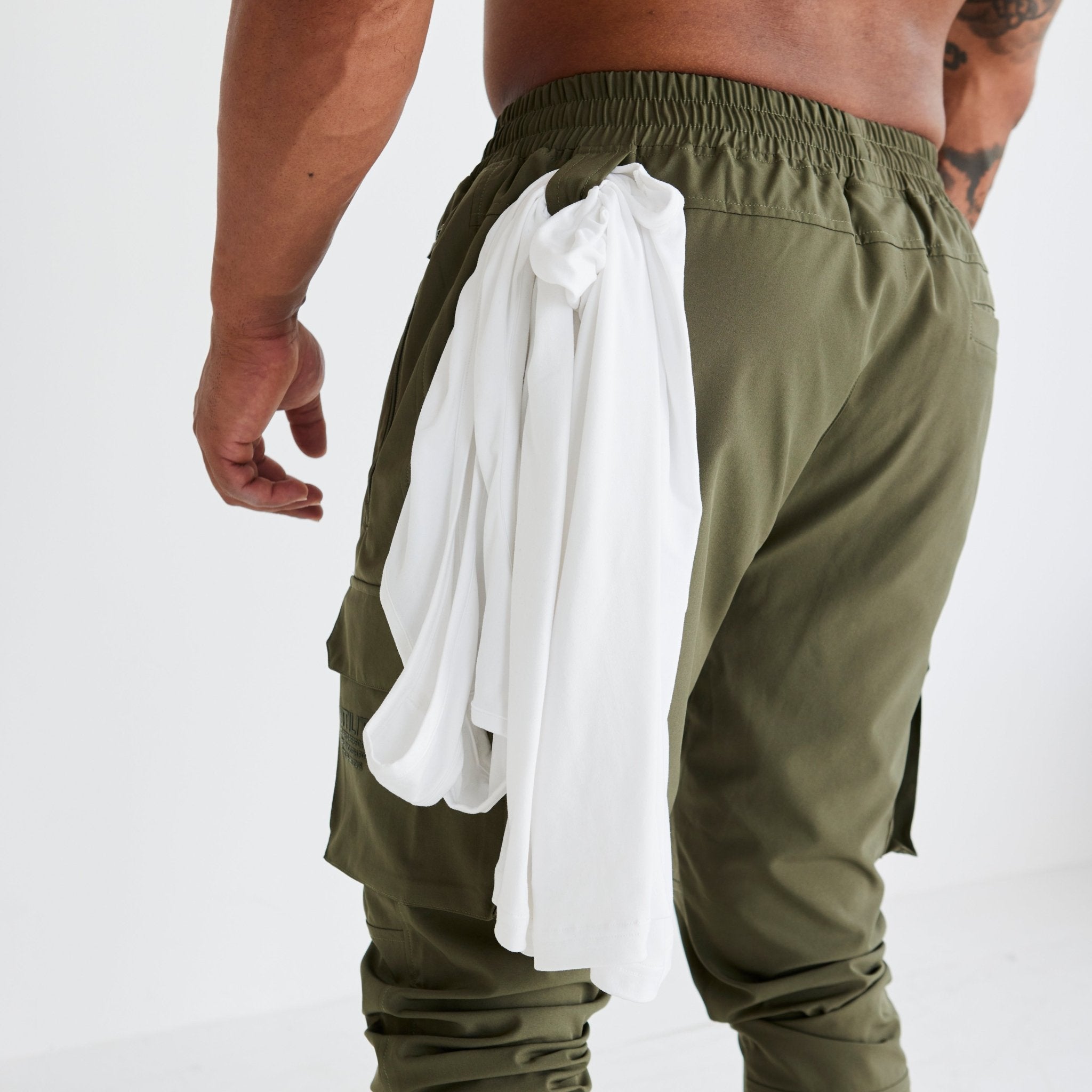 Vanquish Utility V3 Khaki Tapered Cargo Pants - Vanquish Fitness