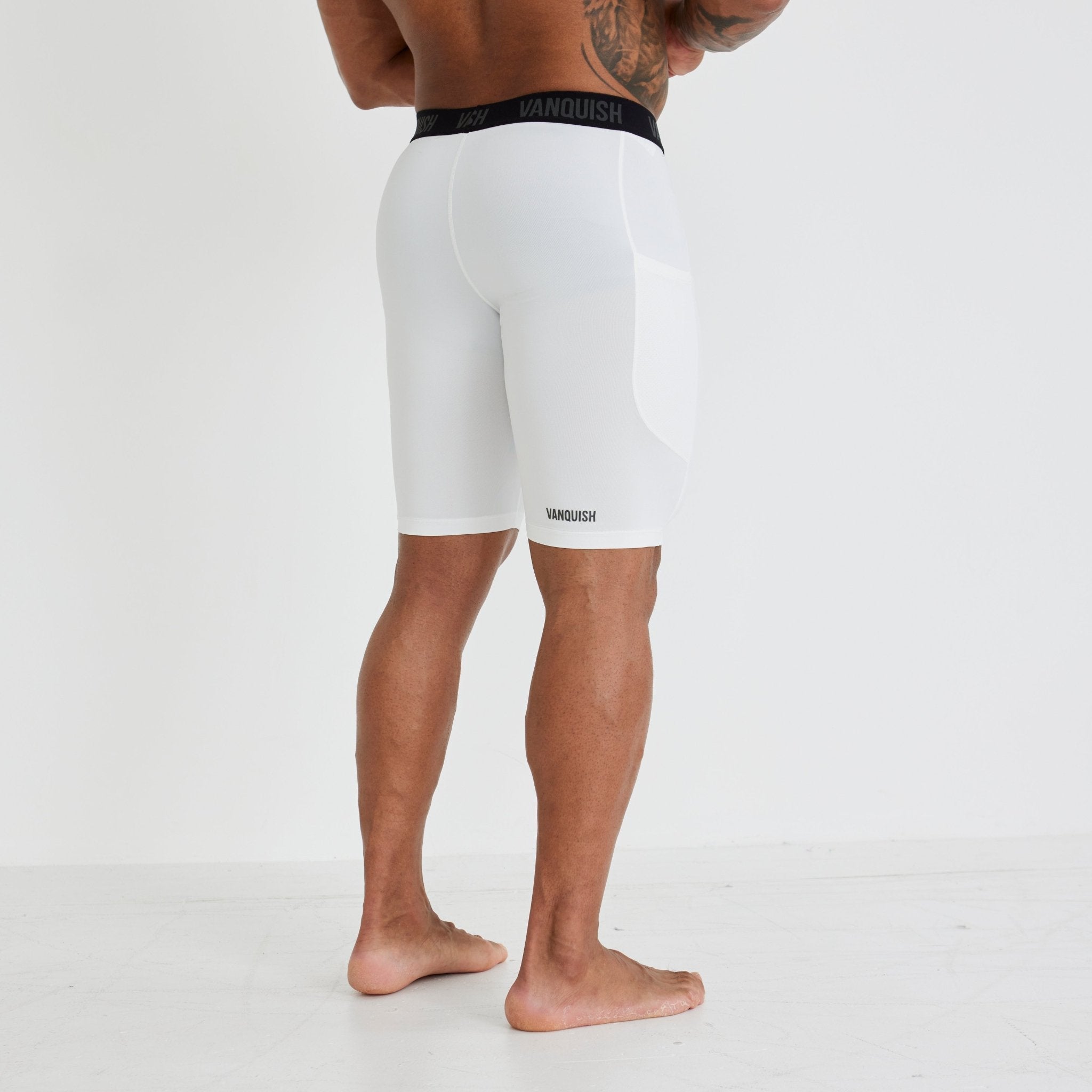 Vanquish Utility White Base Layer Shorts - Vanquish Fitness