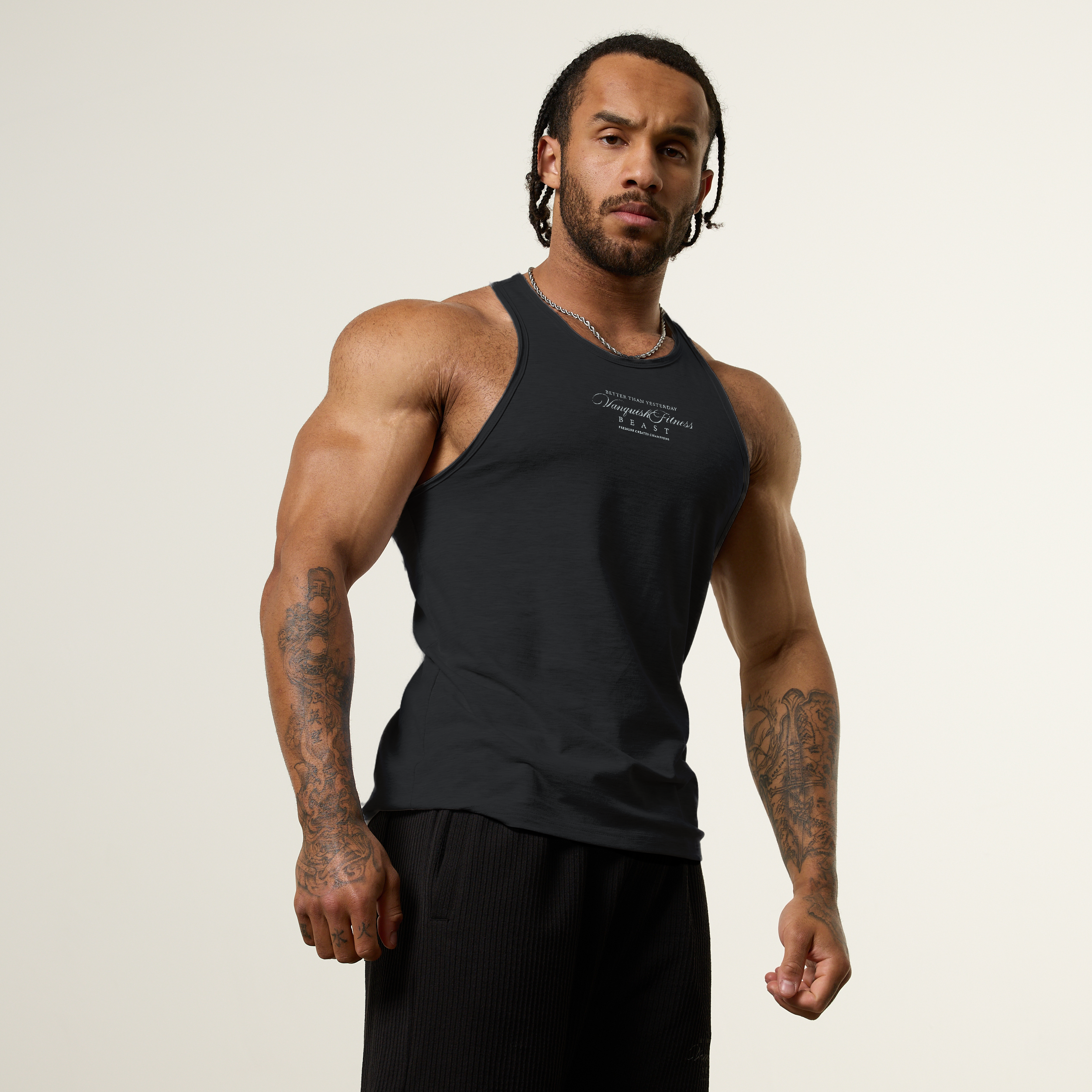 VQ X Jbeast V2 Washed Black Tank
