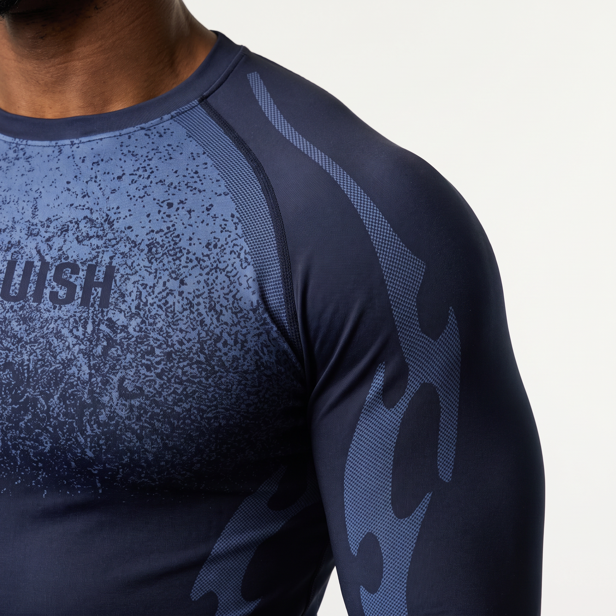 TRIBAL COMPRESSION NAVY LONG SLEEVE T SHIRT