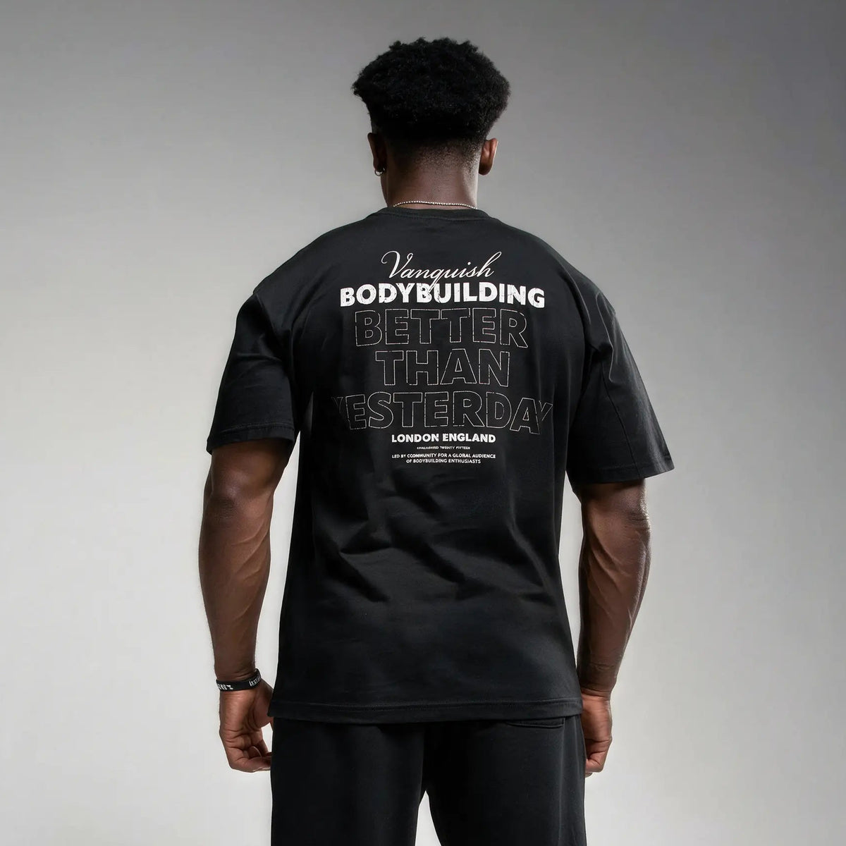Bodybuilding Black Oversized T Shirt
