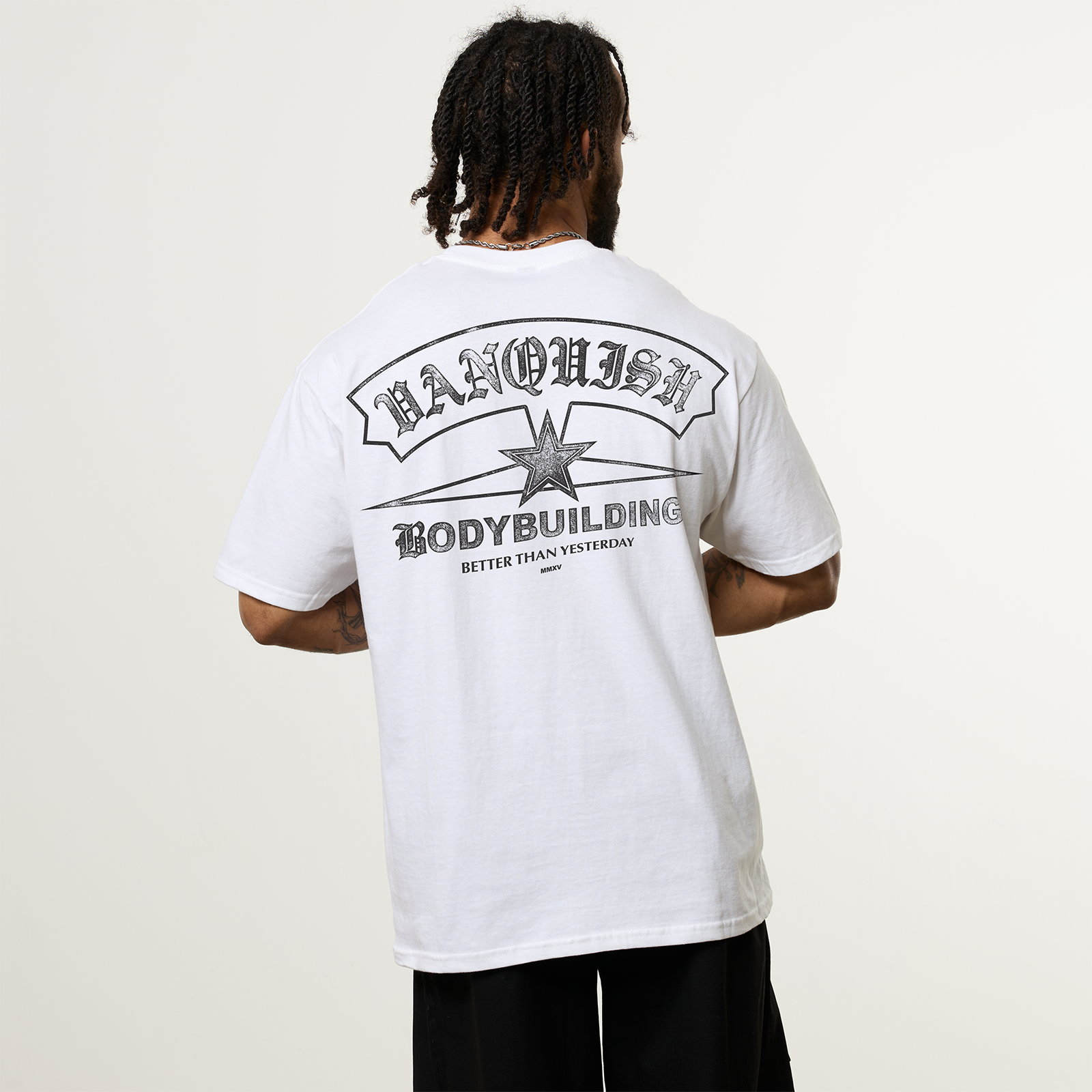 REVOLVE CALI BANNER GRUNGE WHITE OVERSIZED TEE