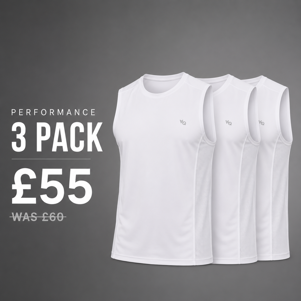 Evolve White Performance Tank - 3 Pack