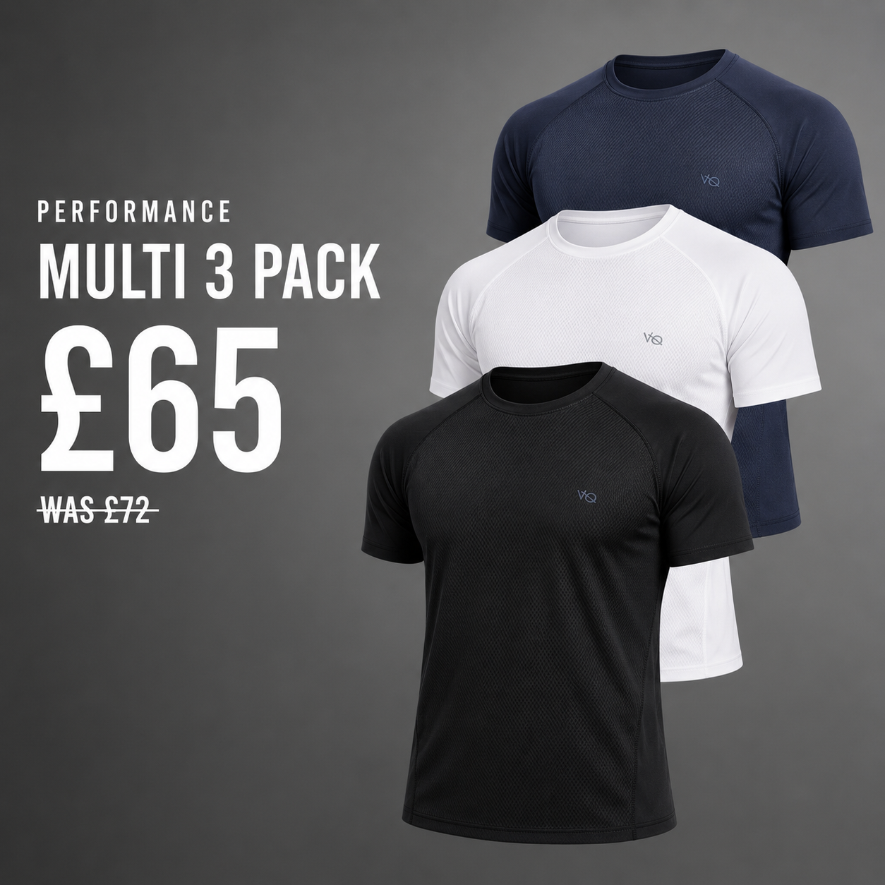 Evolve Multi Performance Slim Fit T Shirt - 3 Pack