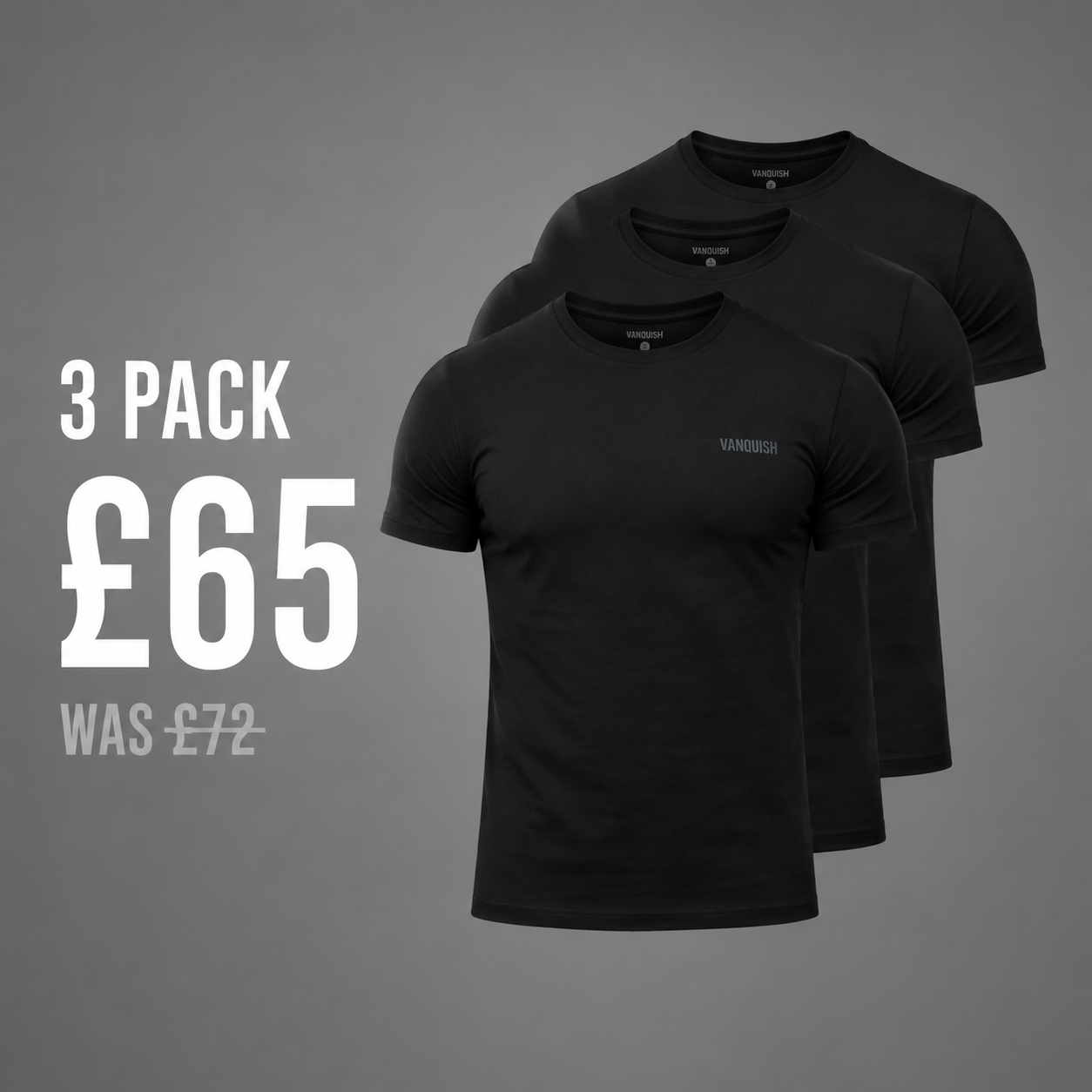 Evolve Black Slim Fit T Shirt - 3 Pack