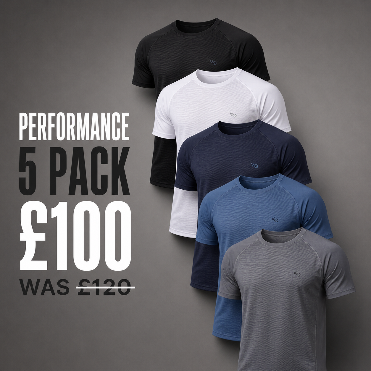 Evolve Multi Performance Slim Fit T Shirt - 5 Pack