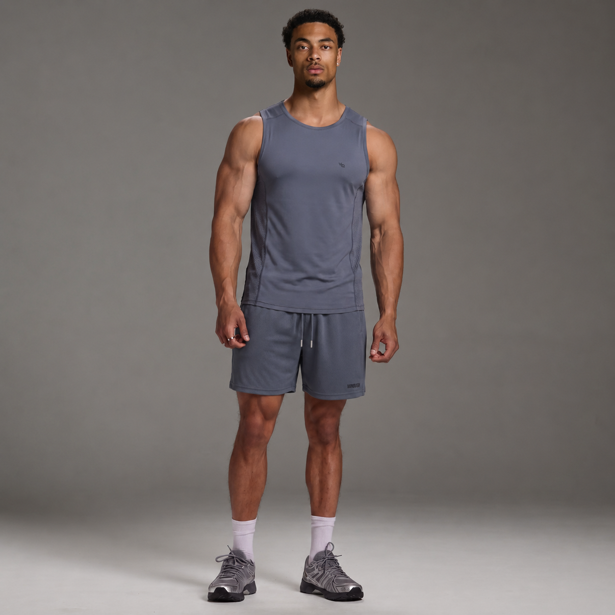 EVOLVE DARK GREY PERFORMANCE TANK & 7" SHORT SET