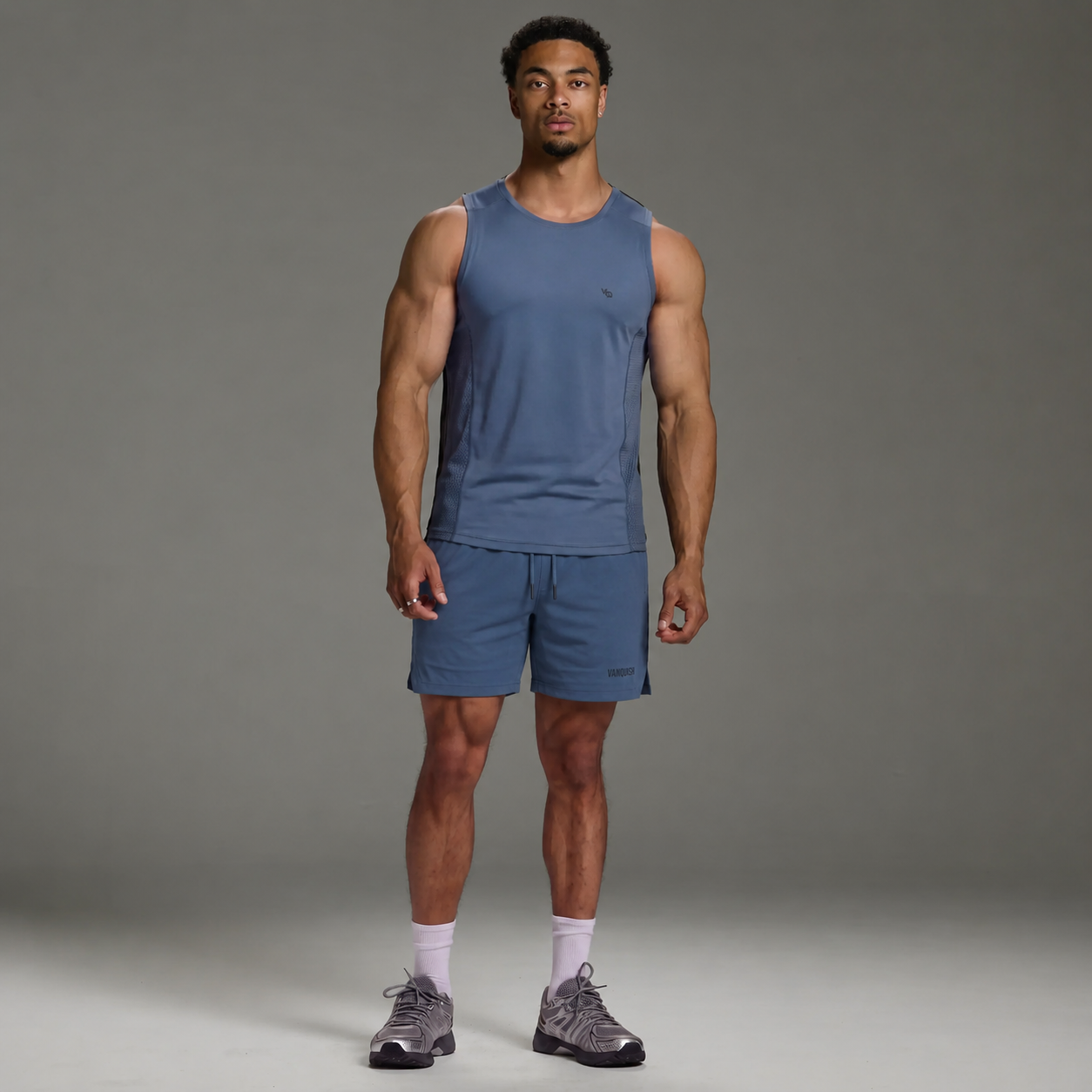 EVOLVE BLUE GREY PERFORMANCE TANK & 4" SHORT SET