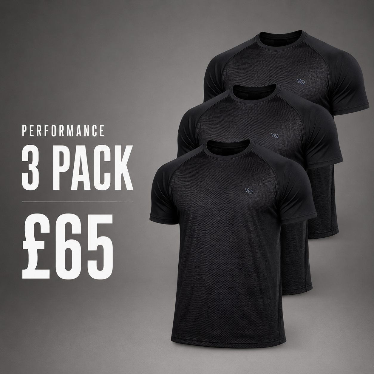Evolve Black Performance Slim Fit T Shirt - 3 Pack
