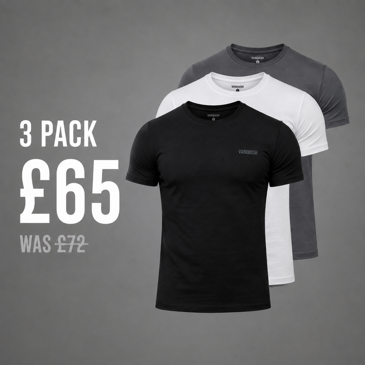 Evolve Multi Slim Fit T Shirt - 3 Pack