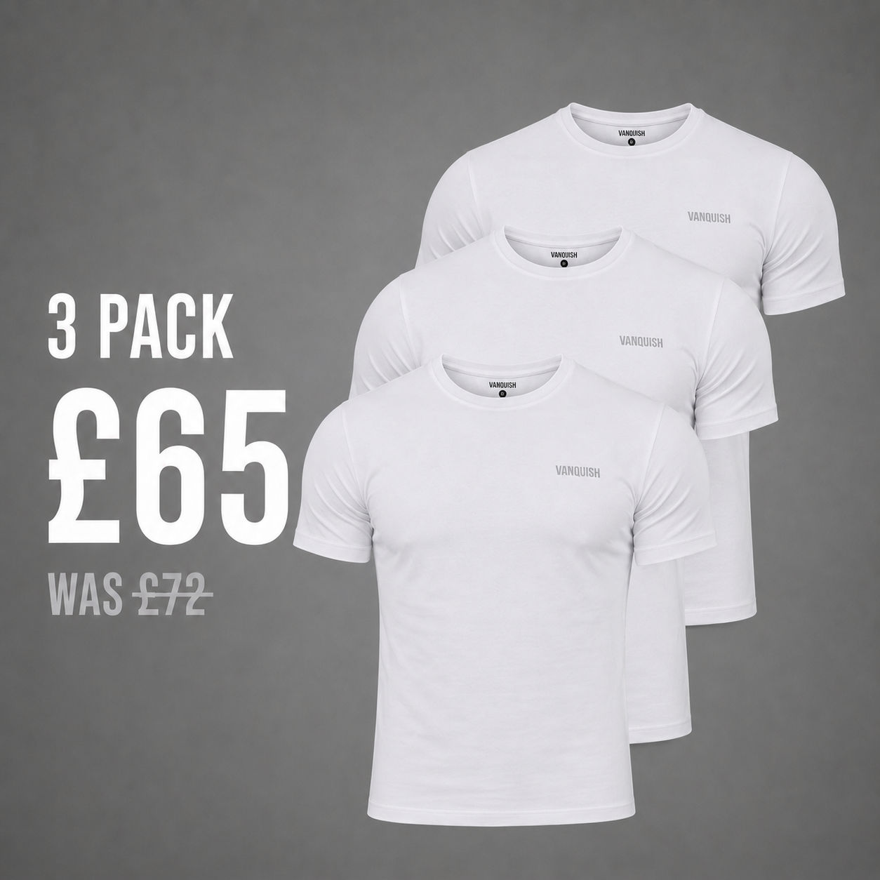 Evolve White Slim Fit T Shirt - 3 Pack
