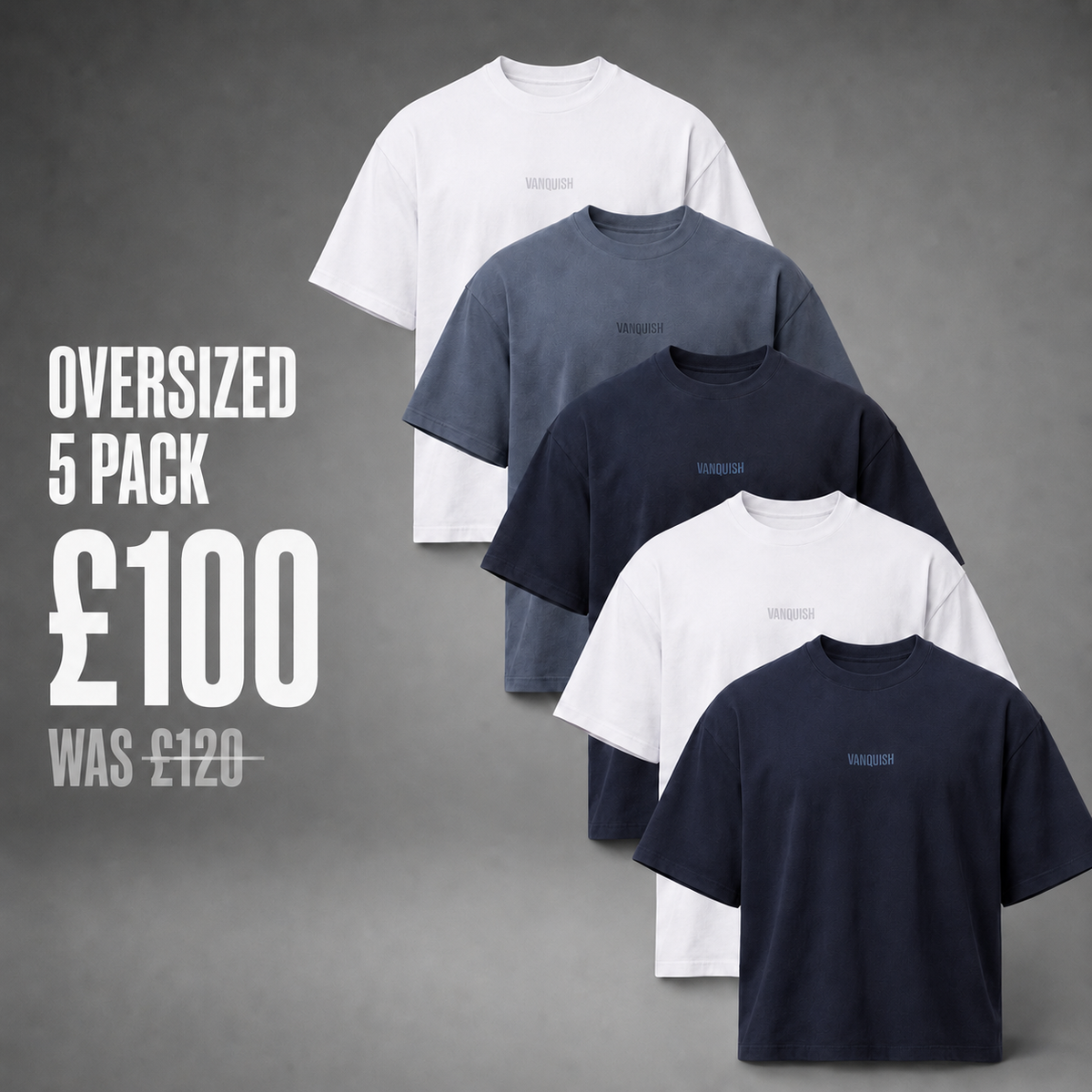 Evolve Multi Oversized T Shirt - 5 Pack