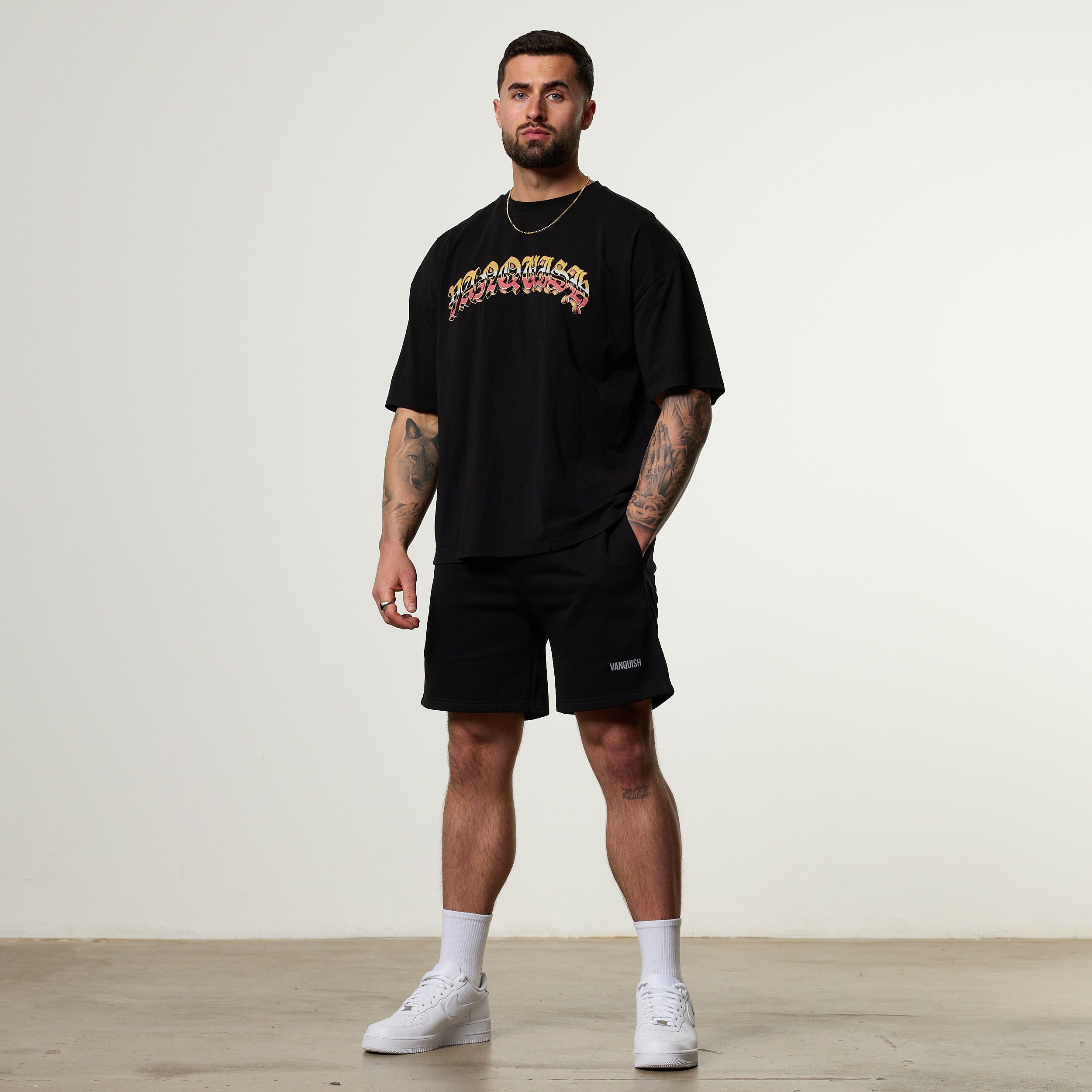 Vanquish Olympus Black King Midas Oversized Boxy T Shirt