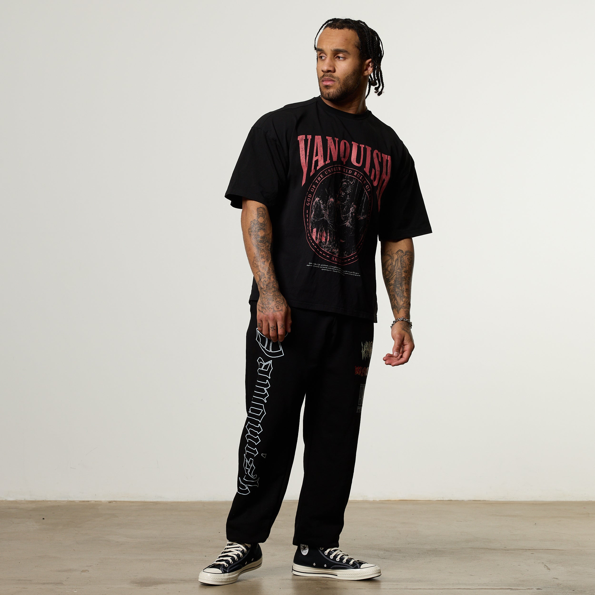 Vanquish Olympus Black Hades Oversized Boxy T Shirt