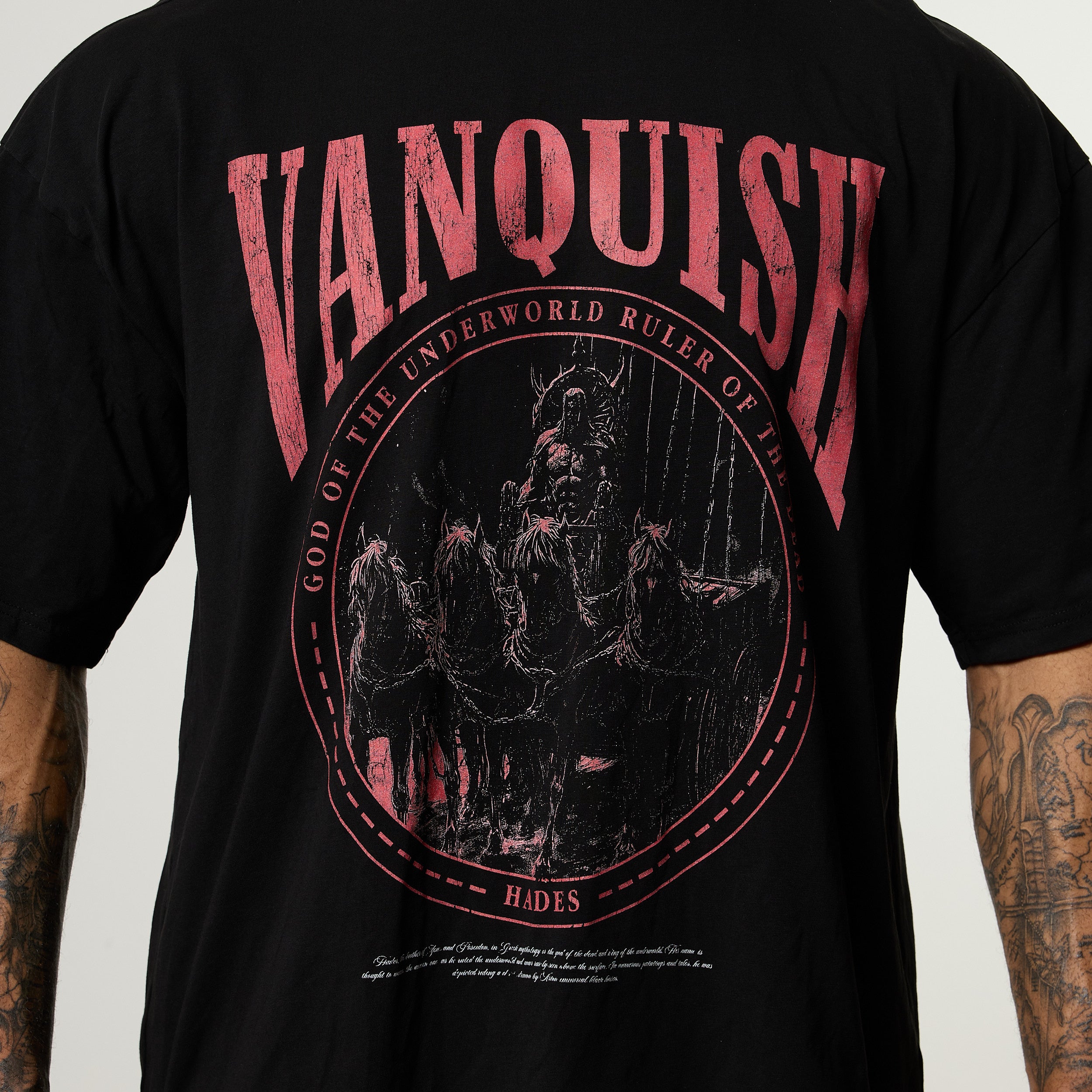Vanquish Olympus Black Hades Oversized Boxy T Shirt