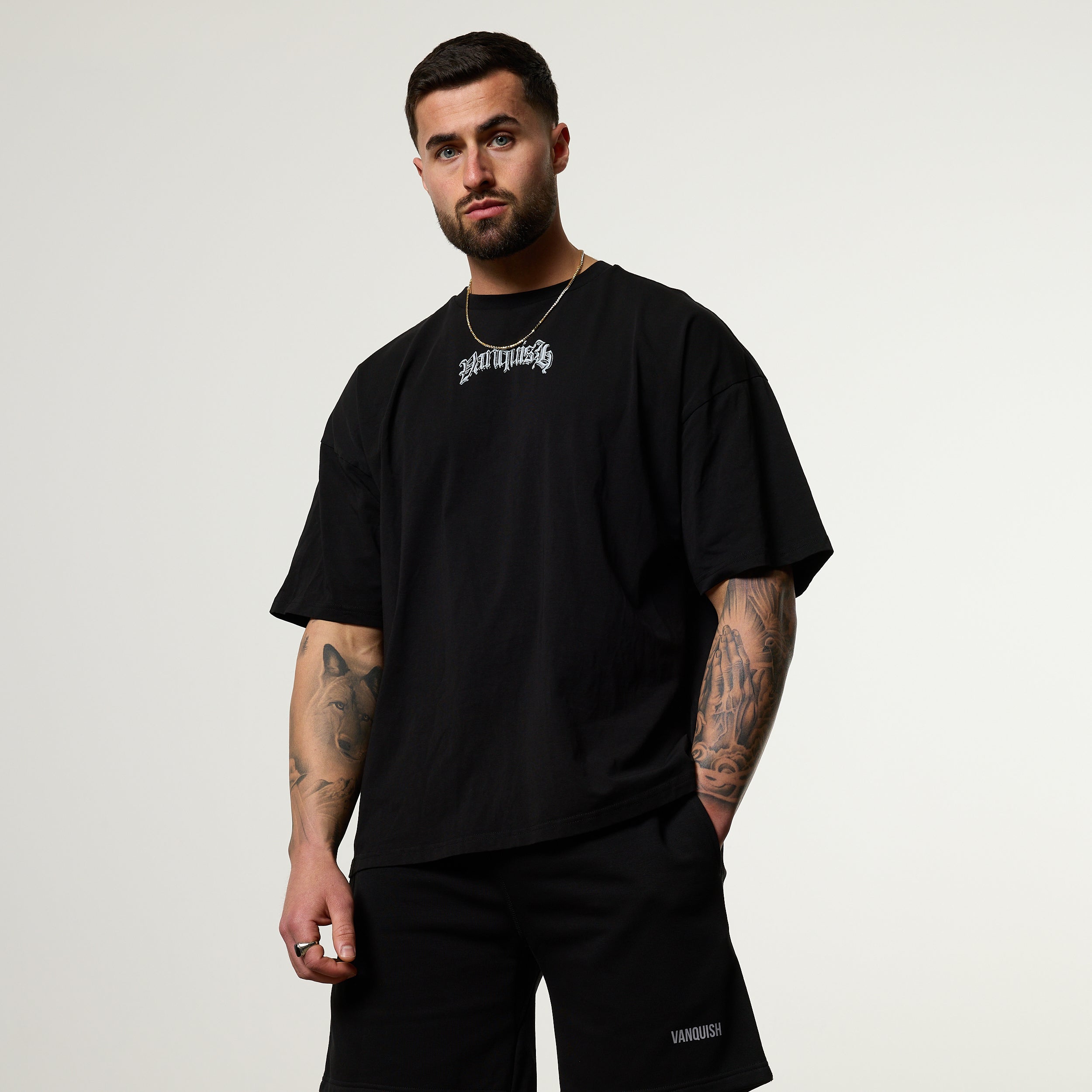 Vanquish Olympus Black Ares Oversized Boxy T Shirt