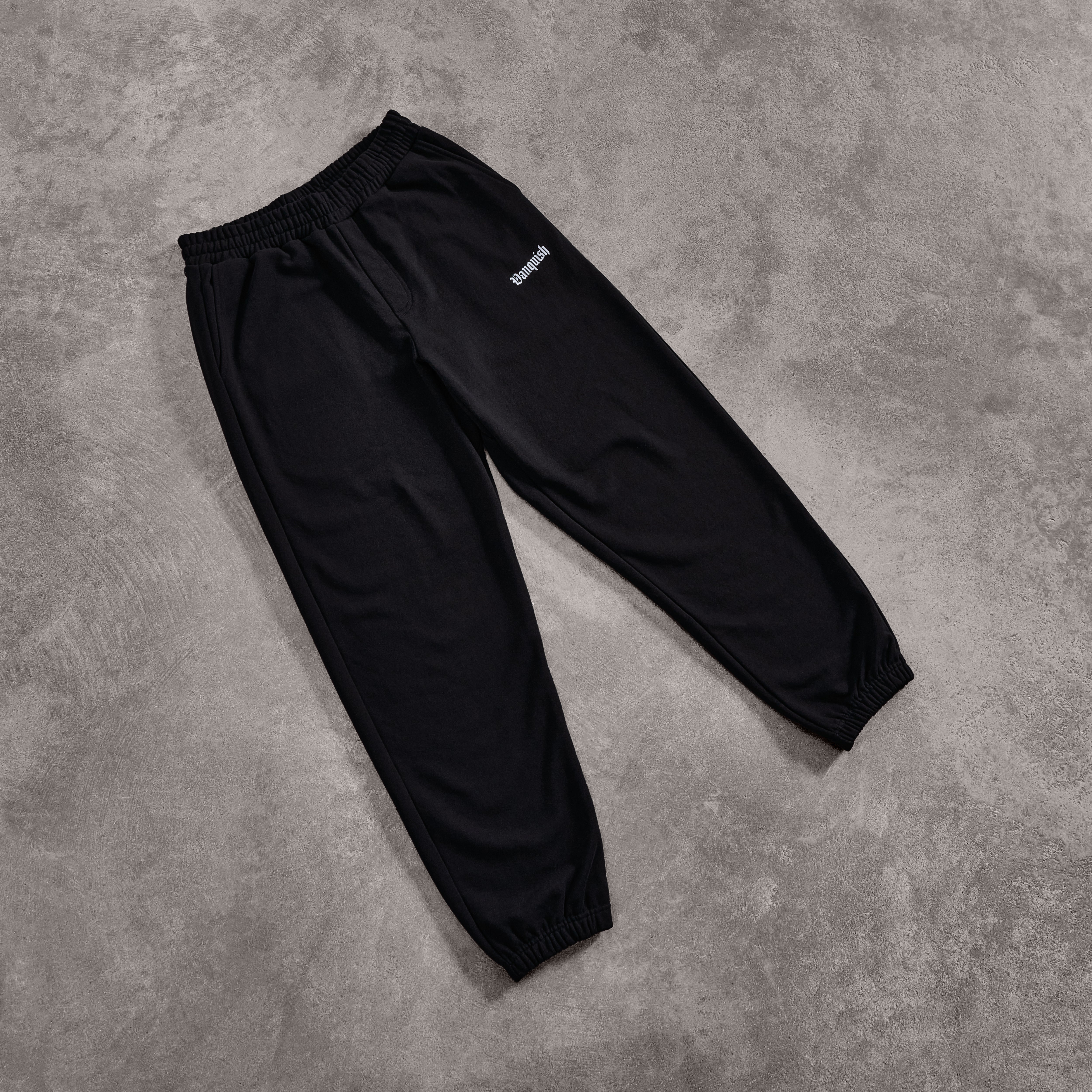 Vanquish Dark Script Black Oversized Sweatpants