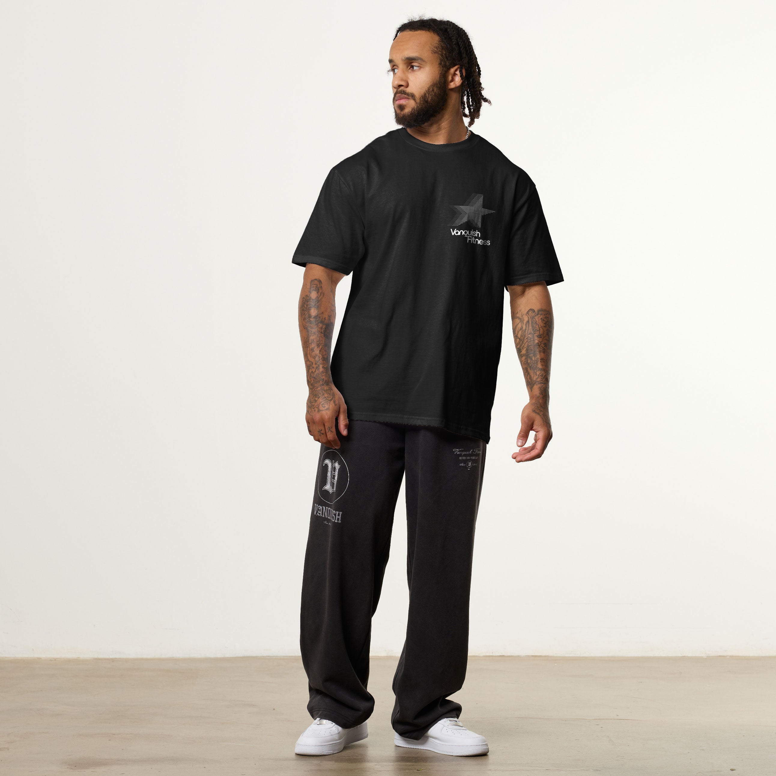 REVOLVE DUAL STAR BLACK OVERSIZED TEE