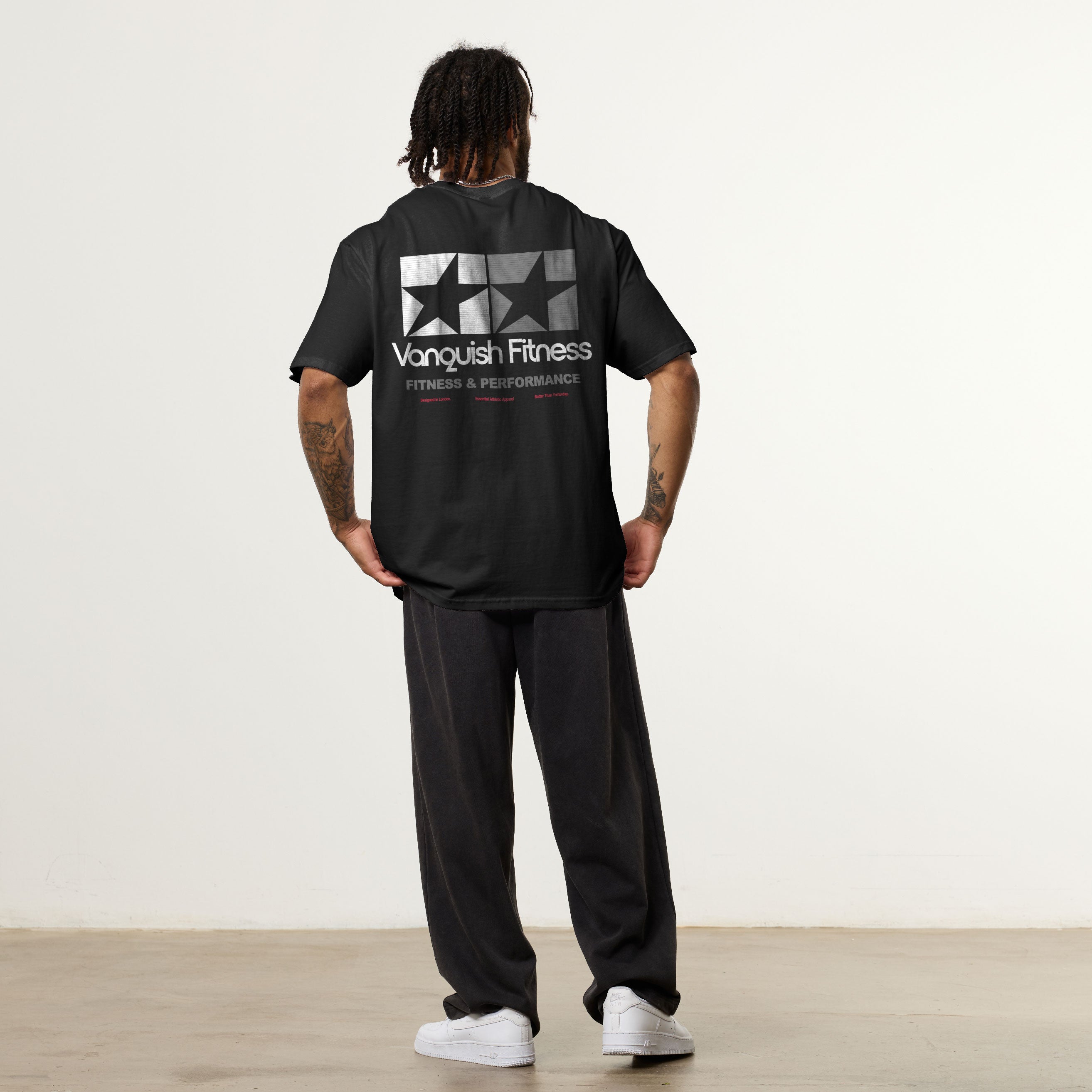 REVOLVE DUAL STAR BLACK OVERSIZED TEE