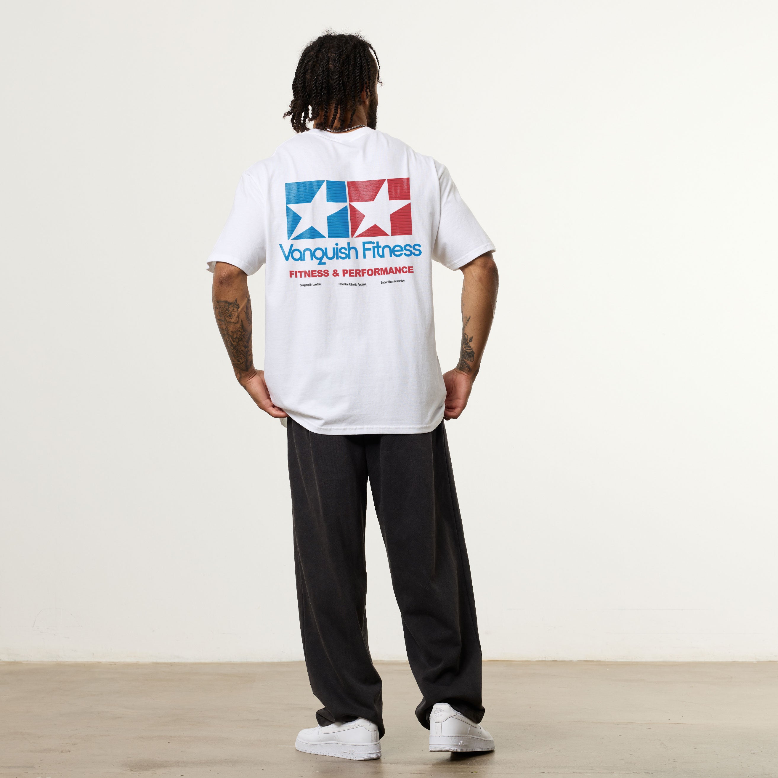 REVOLVE DUAL STAR WHITE OVERSIZED TEE