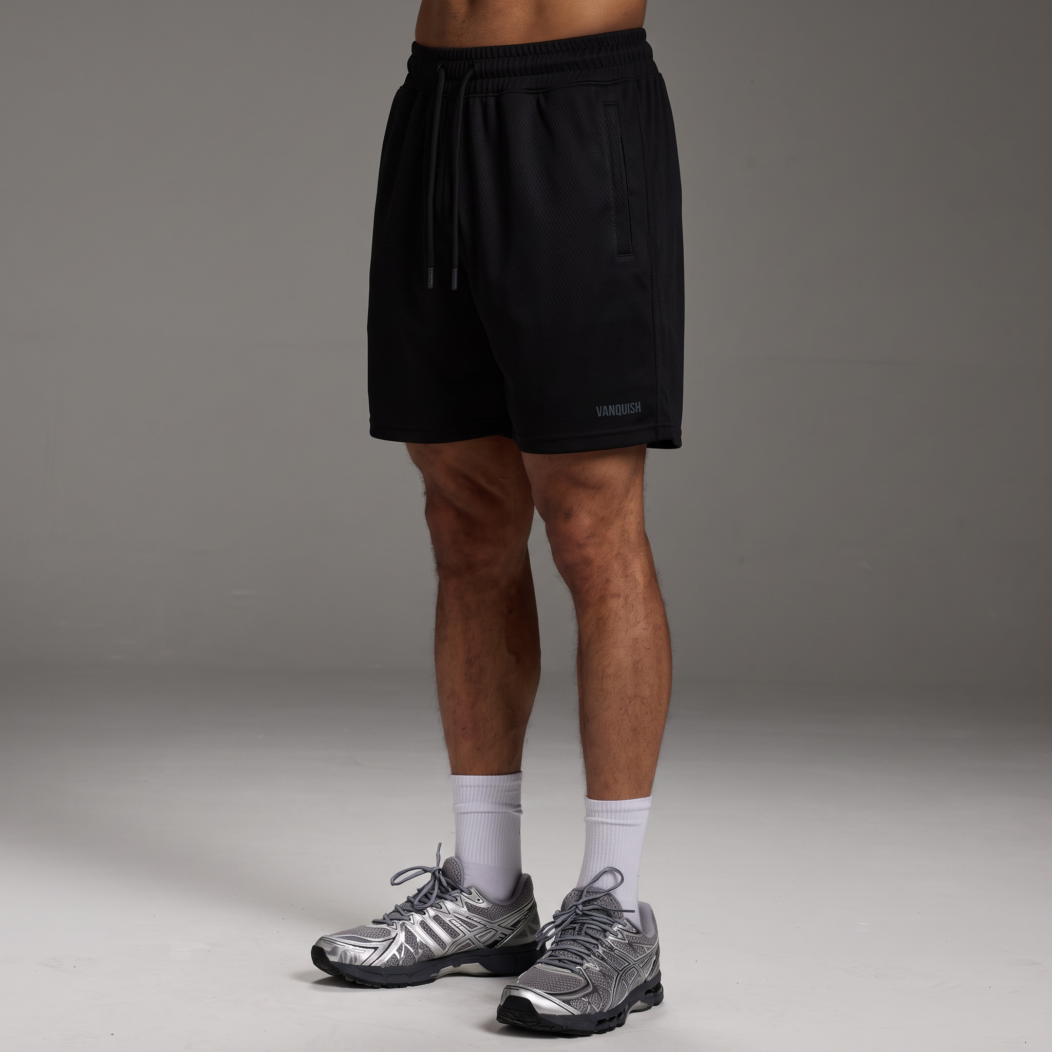 EVOLVE BLACK 7" REGULAR FIT MESH SHORT