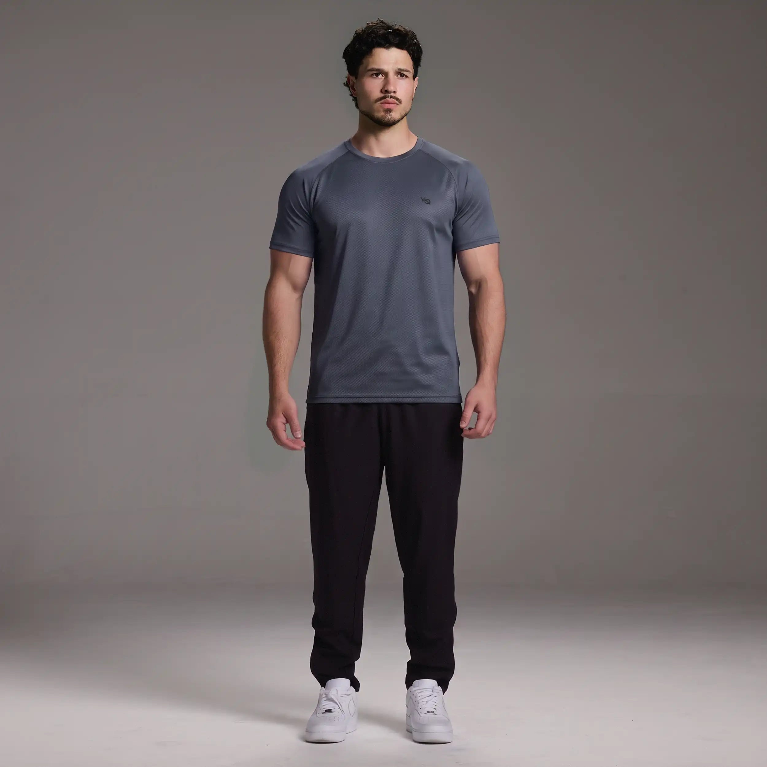 EVOLVE DARK GREY SLIM FIT PERFORMANCE T SHIRT