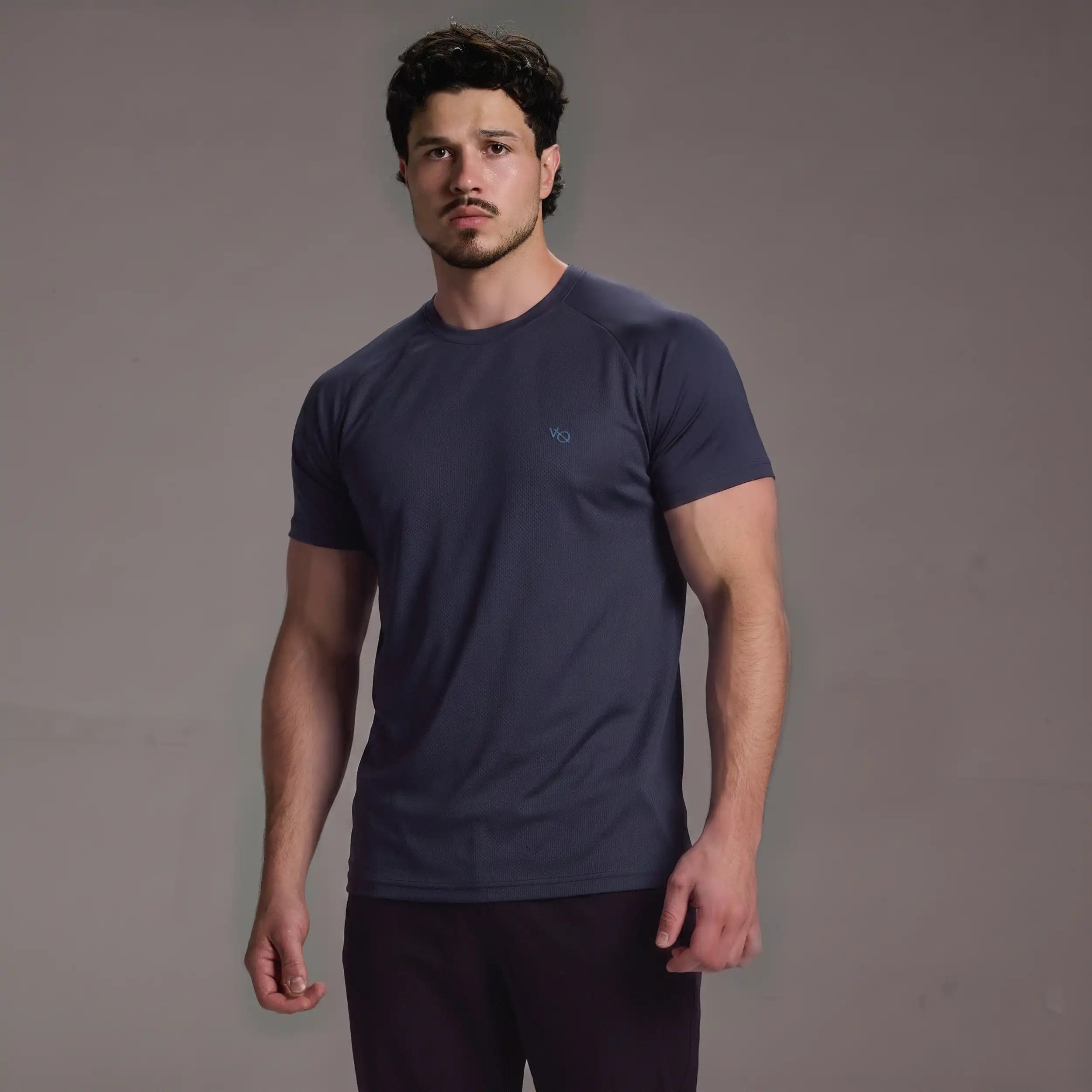 EVOLVE NAVY SLIM FIT PERFORMANCE T SHIRT
