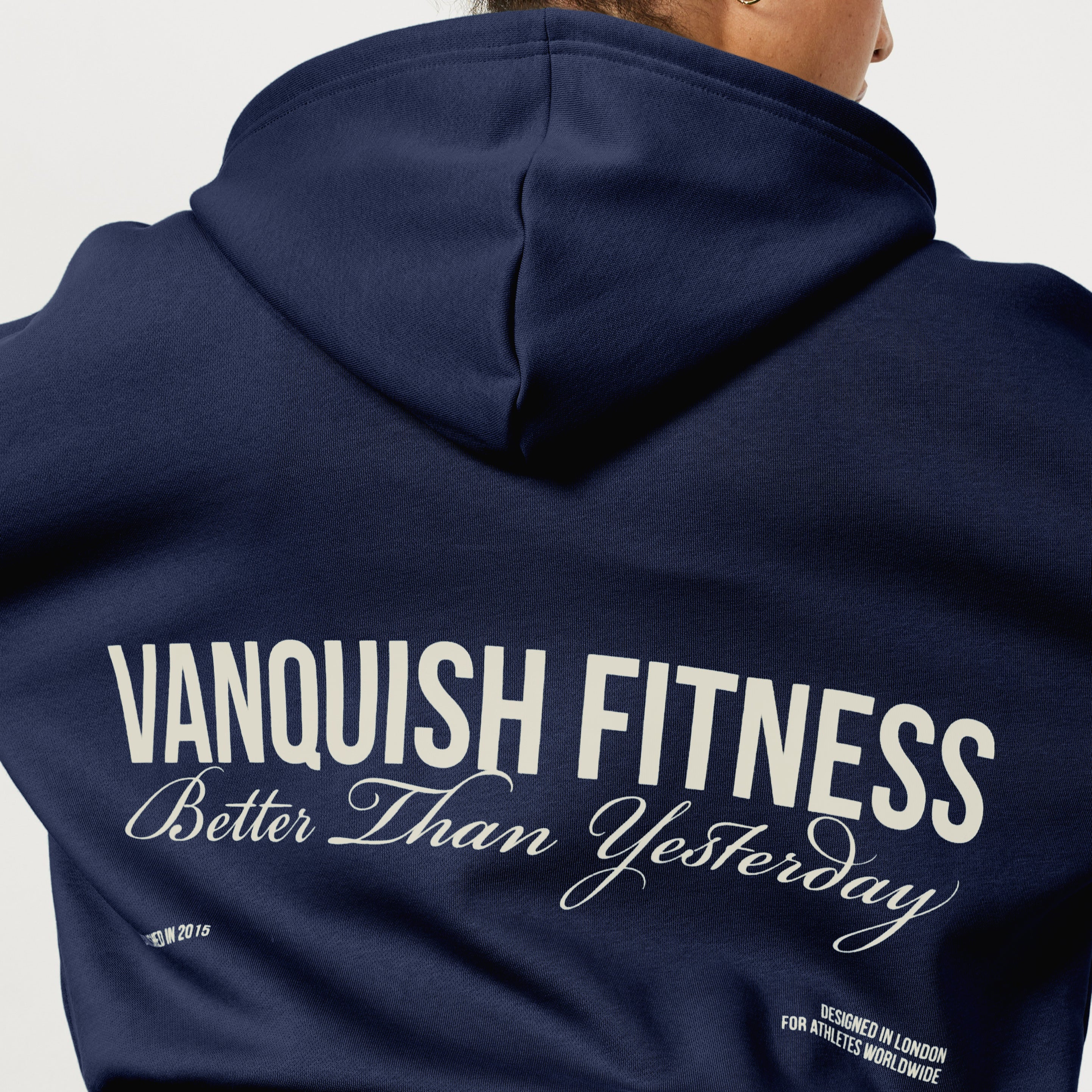 Vanquish Rejuvenate Navy Oversized Full Zip Hoodie