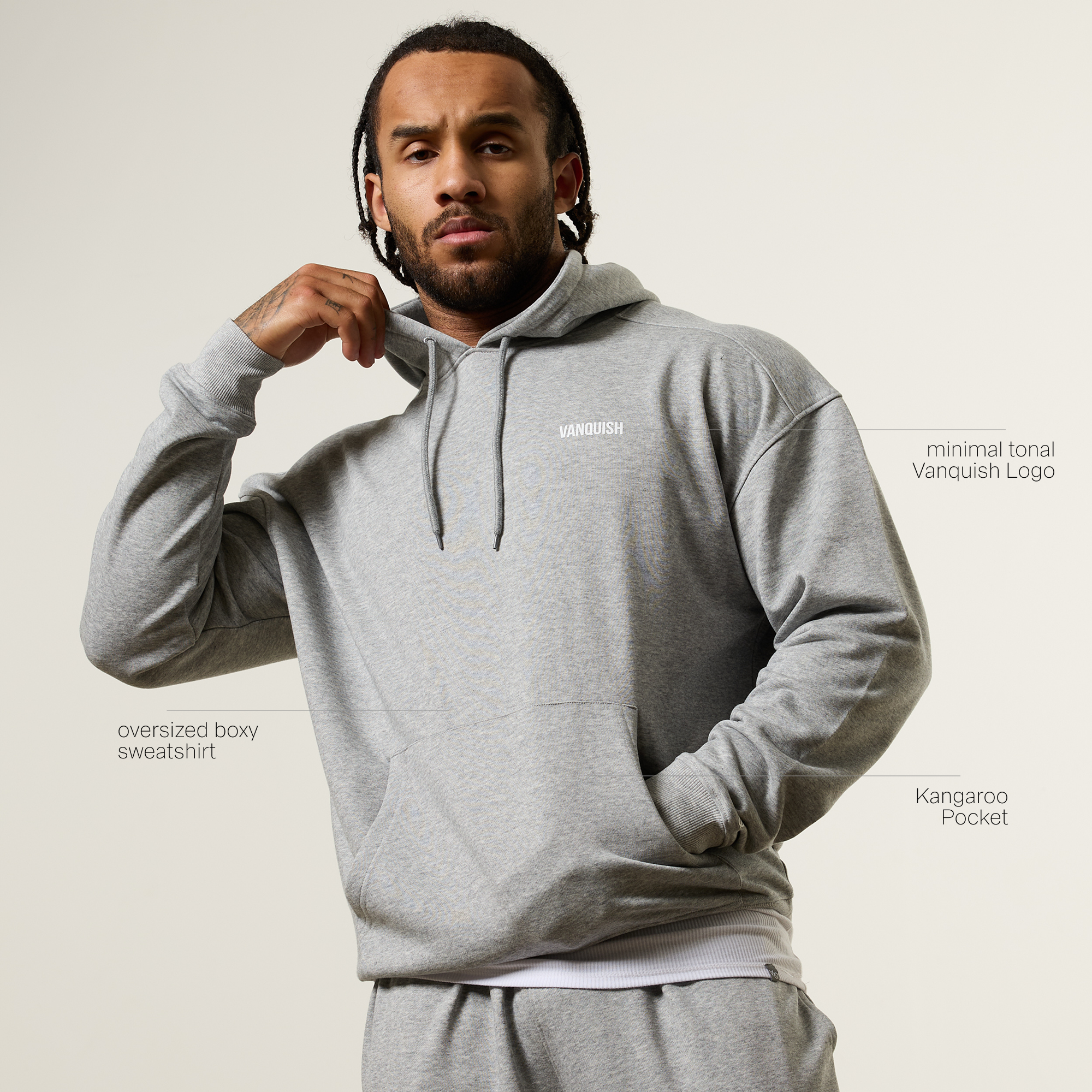 VORLAGE HERREN HOODIE / PULLOVER