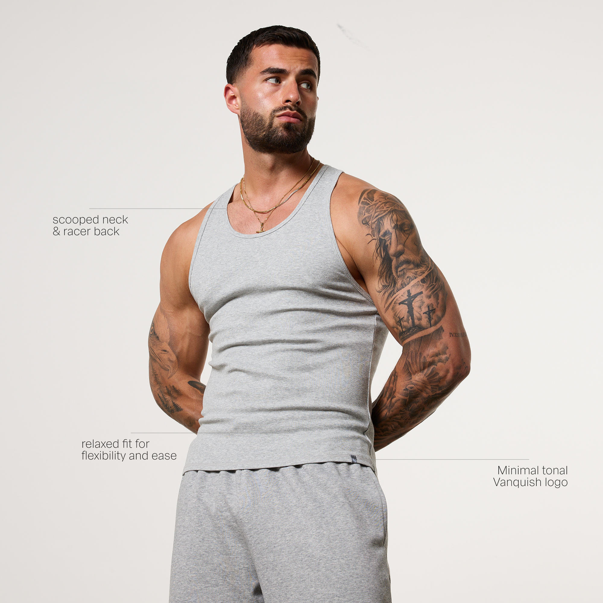 VORLAGE HERREN TANK / ÄRMELLOS / STRINGER