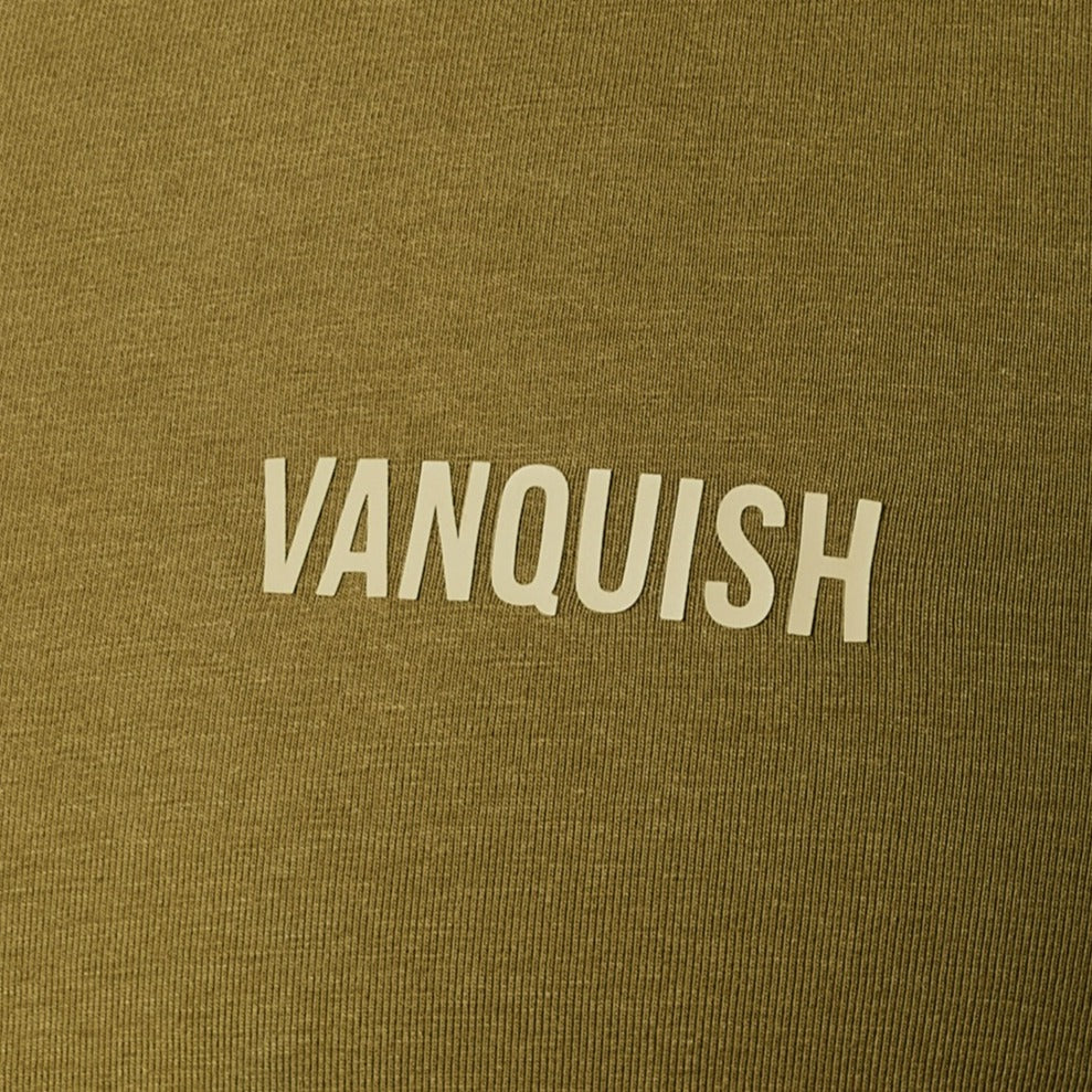 Vanquish Essential Olive Green Slim Fit Long Sleeve T Shirt