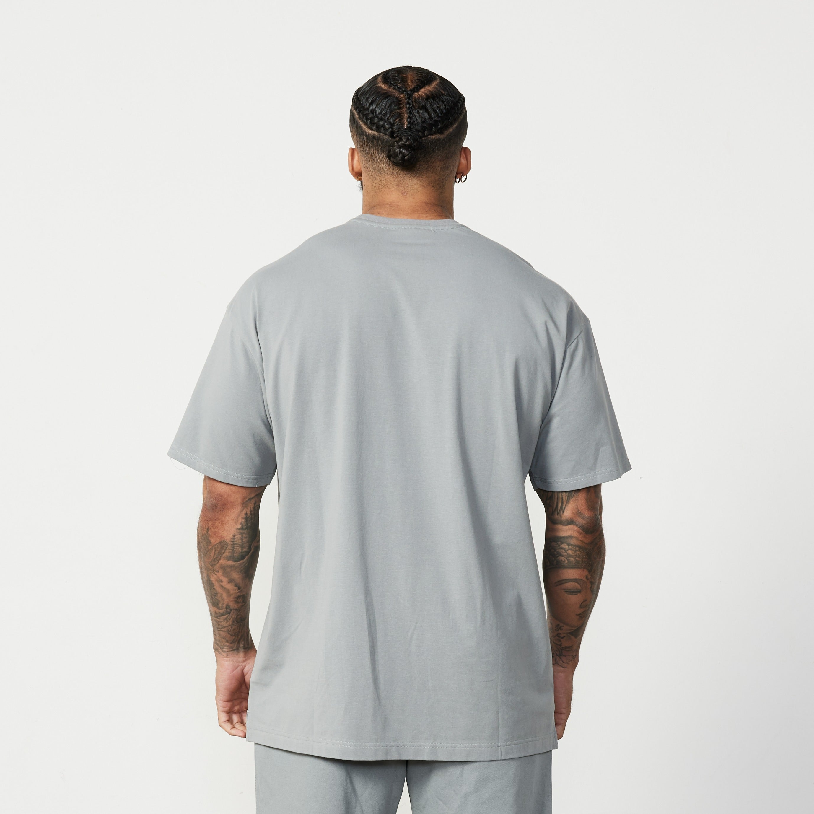 Vanquish Essential Steel Grey Oversized T Shirt